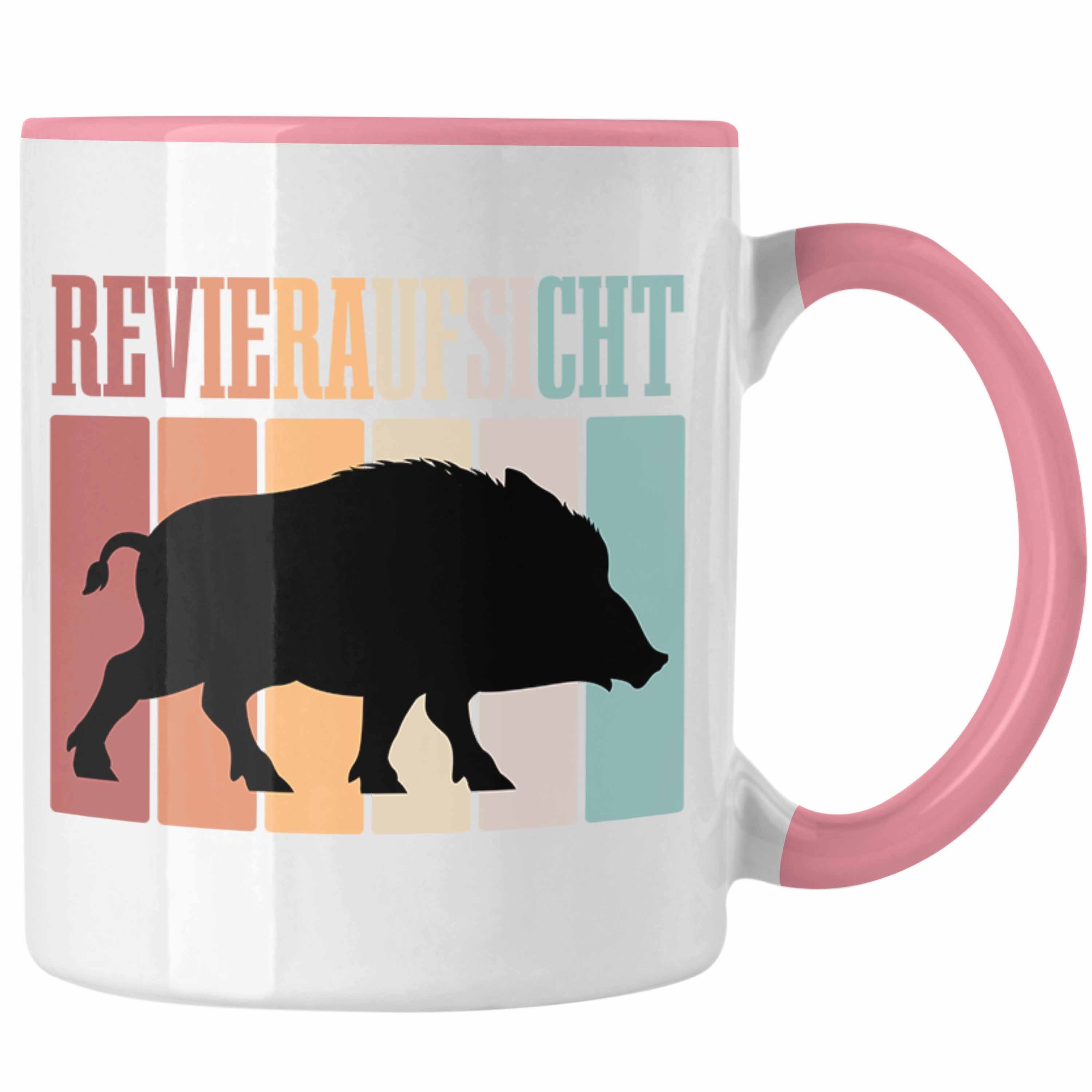 Wildschwein Rosa Geschenkidee Trendation Tasse Revieraufsicht Jäger Geschenk Jäger Tasse für