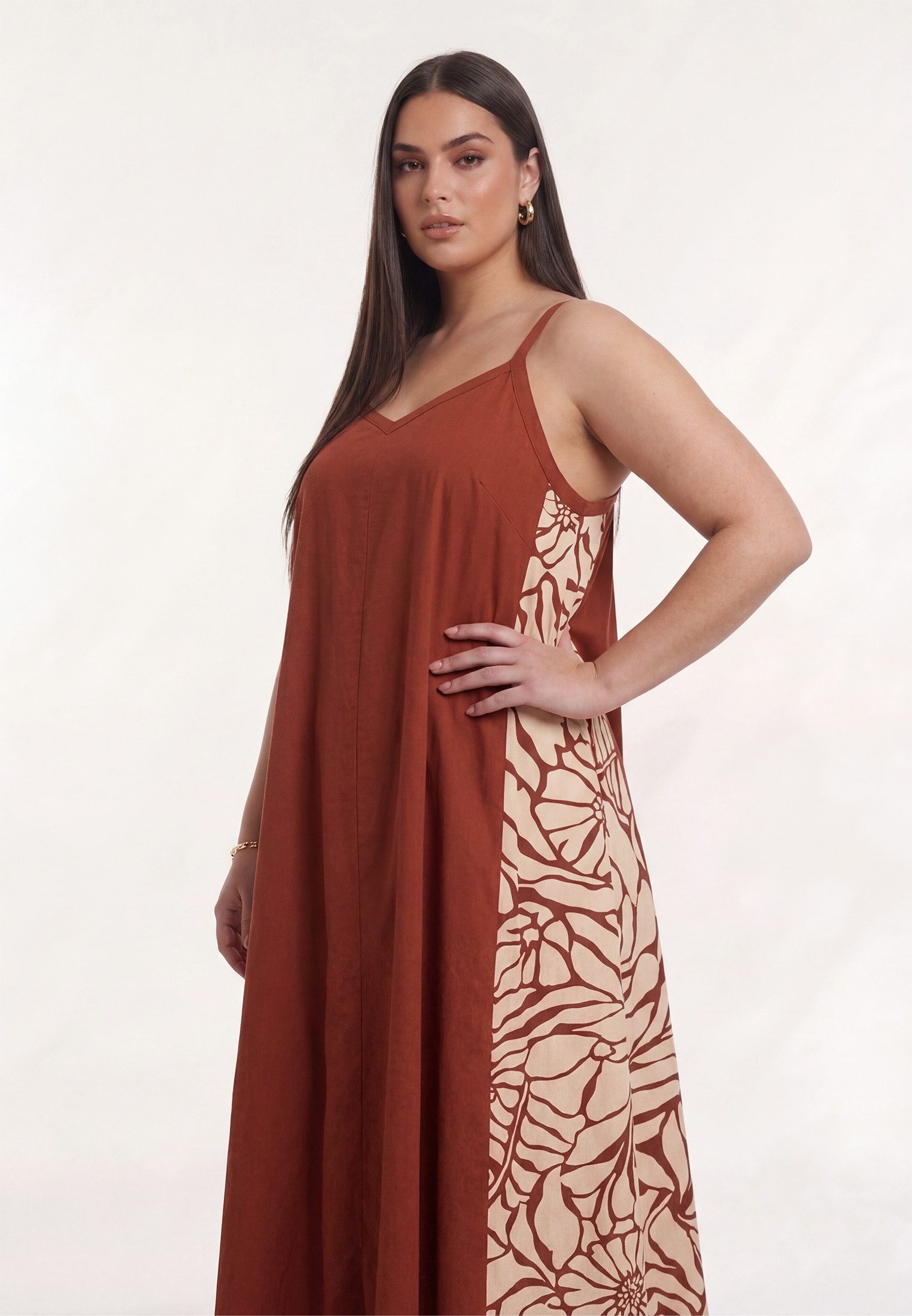 YOEK A-Linien-Kleid Damen Kleid ärmellos mit Frontprint