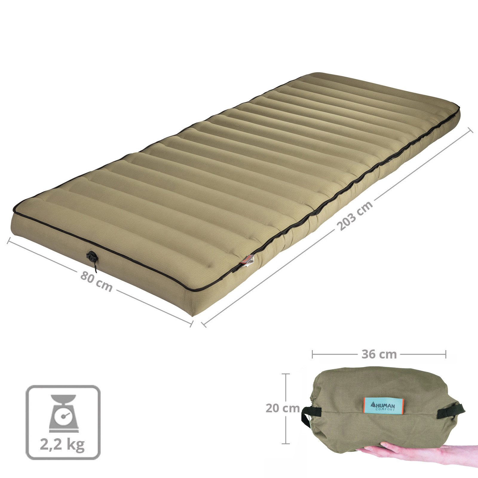 Human Comfort Luftmatratze Luft Bett Chatou Isomatte Kasten, Matratze Gäste günstig online kaufen