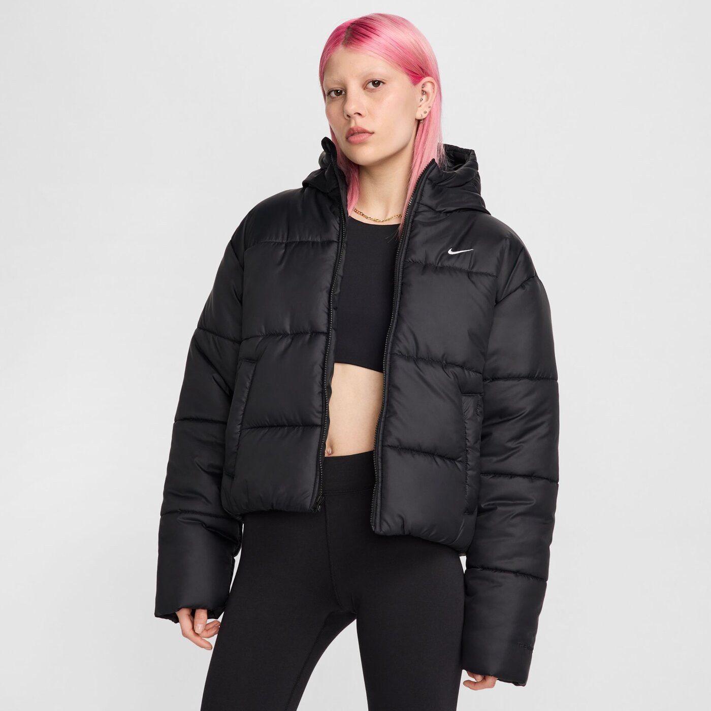 adidas Originals Sweatjacke Sweatjacken Damen NIKE NSW TF SYNFL NK CLSC PFR BLACK/WHITE