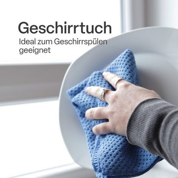 Bestlivings 20315 Geschirrtuch - Hoch Tief Struktur Mikrofasertuch (88% Polyester 12% Polyamid, 45x65 cm, 2-tlg., Microfasertuch Handtuch - Reinigungstuch - hochwertig 220g/m² Qualität)