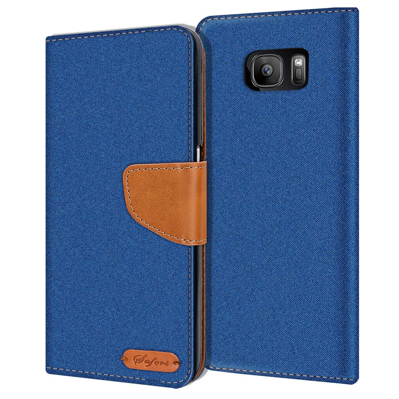 CoolGadget Handyhülle Flip Case Wallet Cover Book Tasche für Samsung Galaxy S7 5,1 Zoll, Handy Tasche mit Kartenfach Book Schutzhülle