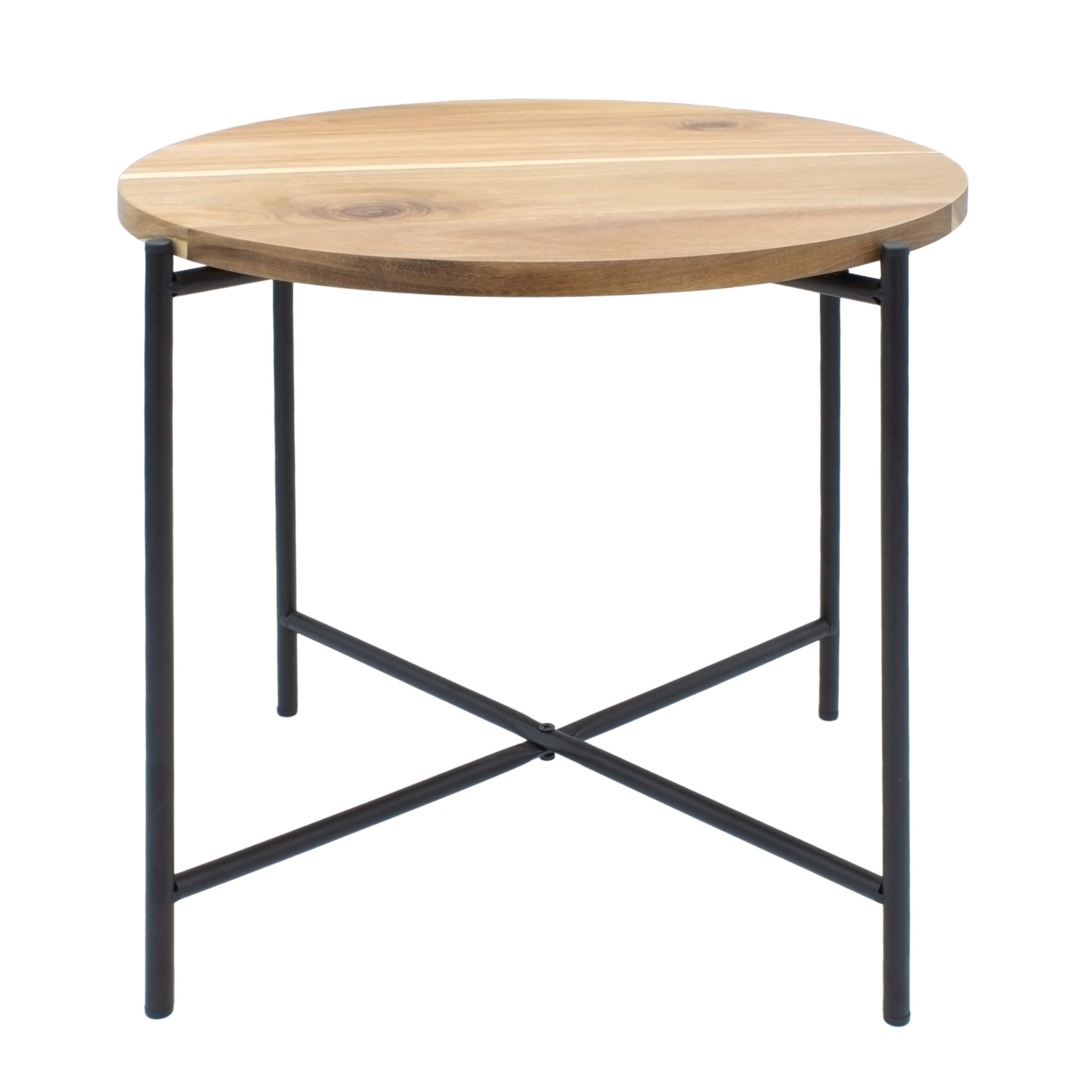 Spetebo Beistelltisch mit Akazien Tischplatte (Couchtisch, 1-St., mit Holz günstig online kaufen