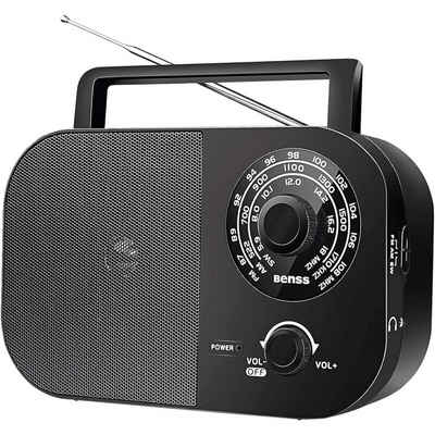 DOPWii Tragbares Radio, AM, FM, SW Handfunkgerät mit eingebautem Lautsprecher Radio (Kopfhörerbuchse für zu Hause/Außenbereich/Camping/Notfälle)