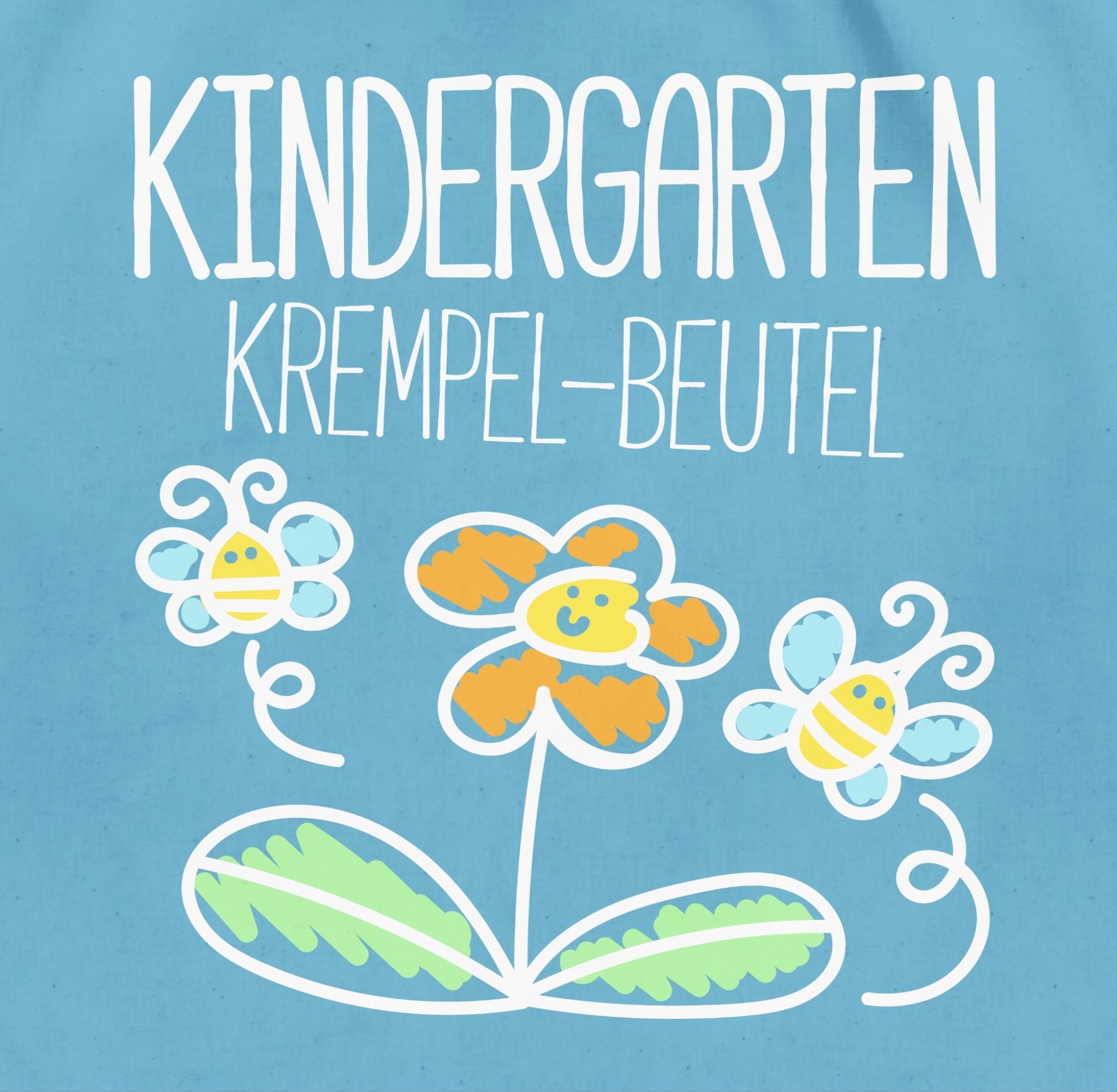 Shirtracer Turnbeutel Hellblau Krempel-Beutel, bedruckt Kindergarten Turnbeutel 02