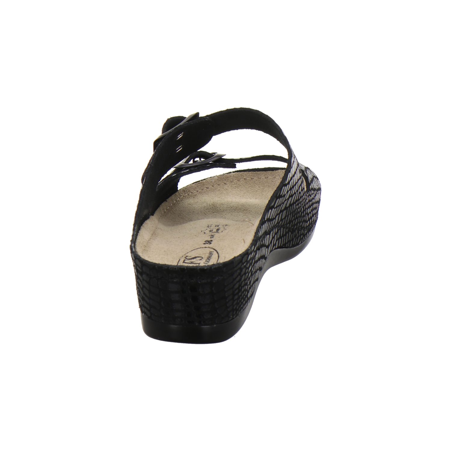 schwarz-crocco Germany für Made Damen Absatz, Leder in 2099 mit aus Keilpantolette AFS-Schuhe