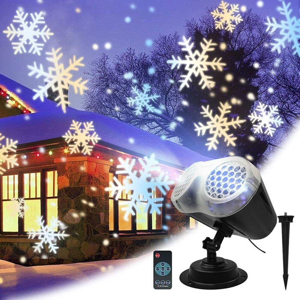 Leway »Projektor Weihnachten LED Projektor Weihnachten mit IP65 Wasserdicht  und Timer, Projektionslampe mit Schneeflocken 54m² für Weihnachtsgeschenke,  Innen und Außen Deko Schnee« Portabler Projektor