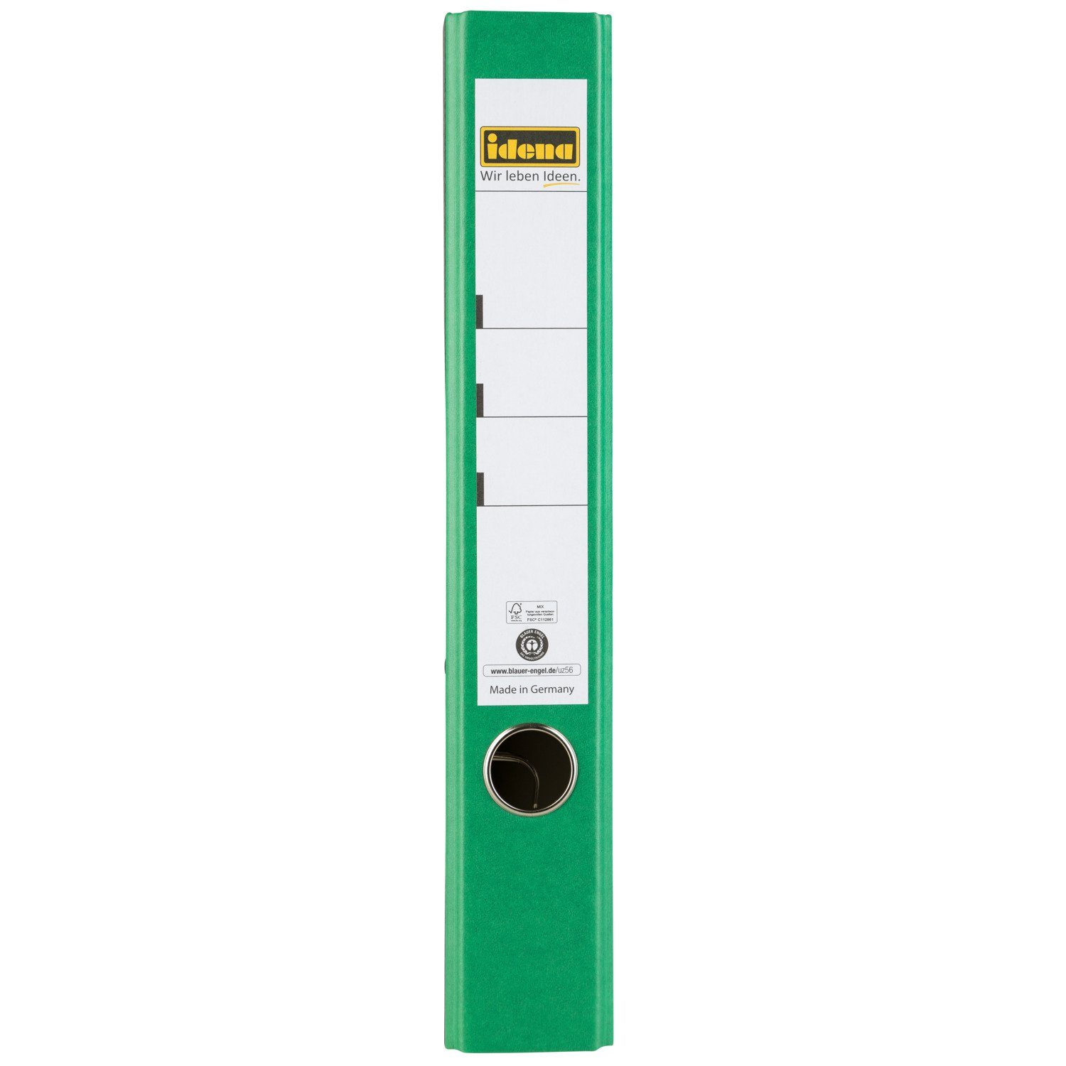 Idena Aktenordner Idena 303069 - Ordner für DIN A4, 5 cm schmal, Wolkenmarmor, grün, 1