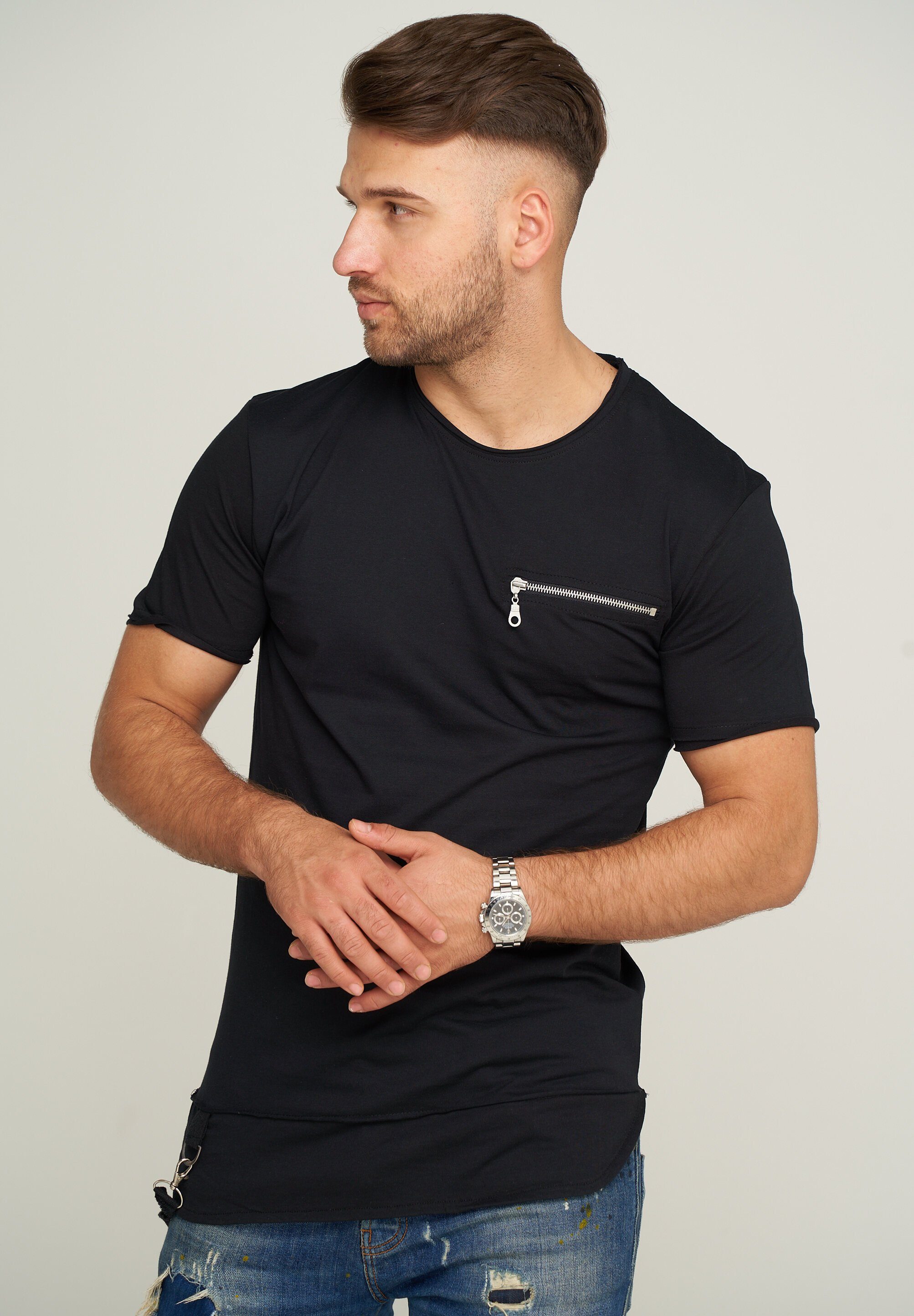 2Y Premium T-Shirt 2YGALENA im Oversize-Stil Schwarz