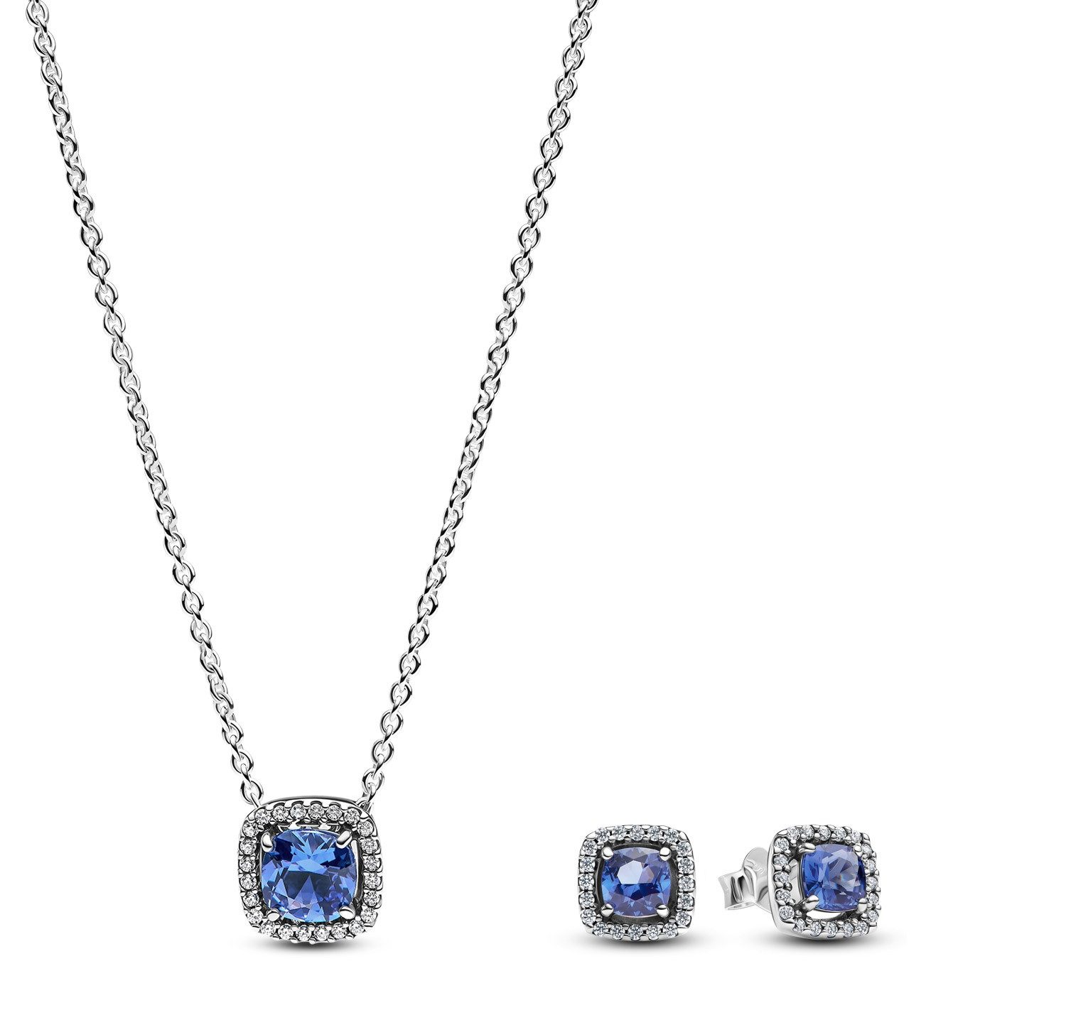 Pandora Kette mit Anhänger Damen-Schmuckset Kette + Ohrstecker Funkelndes Q günstig online kaufen