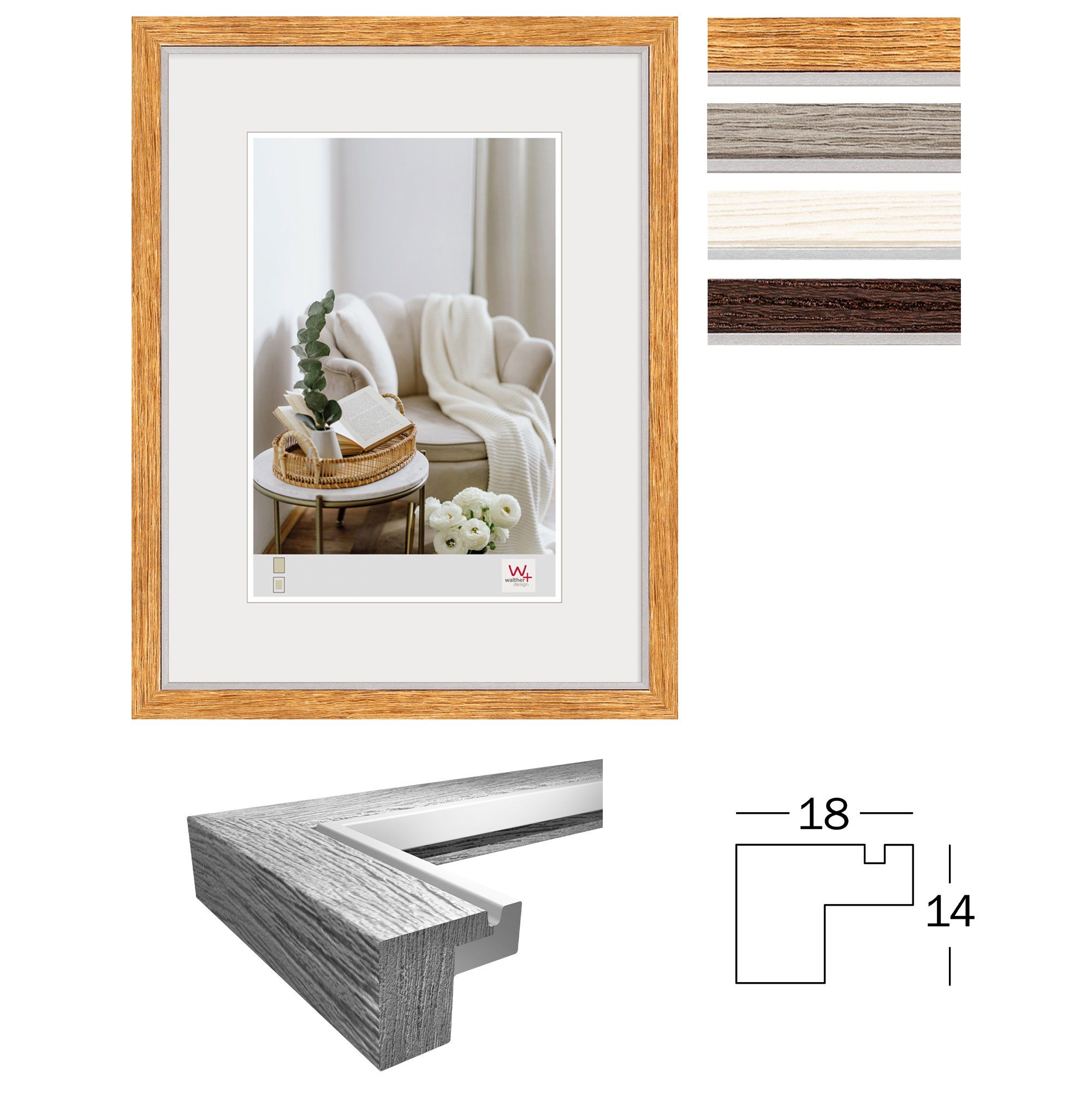 Walther Design Bilderrahmen Hygge MDF Holzrahmen günstig online kaufen