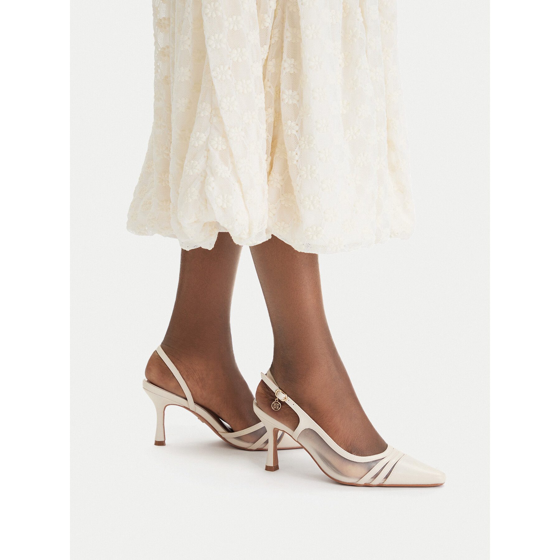Nine West Nine West Damen-Pumps in Creme High-Heel-Stiefel