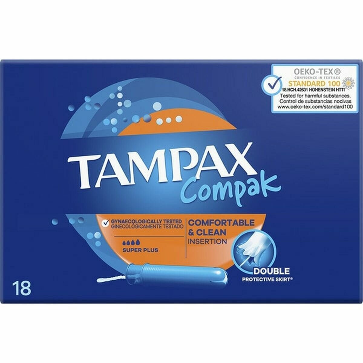 Tampax Tampons Tampon Tampax Compak S Plus 18