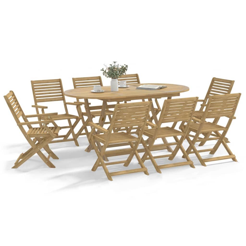 vidaXL Gartenstuhl Klappstühle, 6 Stück, 54,5 x 61,5 x 86,5 cm, Massivholz (6 St)