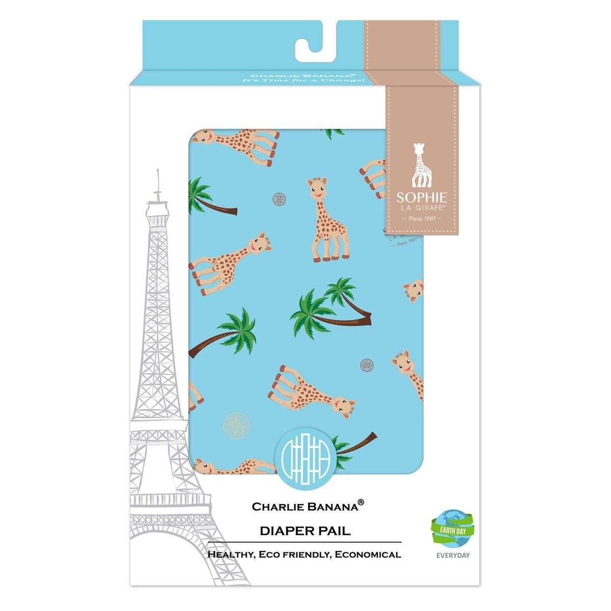 Charlie Banana Windeltasche Charlie Banana Pail Liner Sophie La Girafe zum Aufhängen wasserdicht