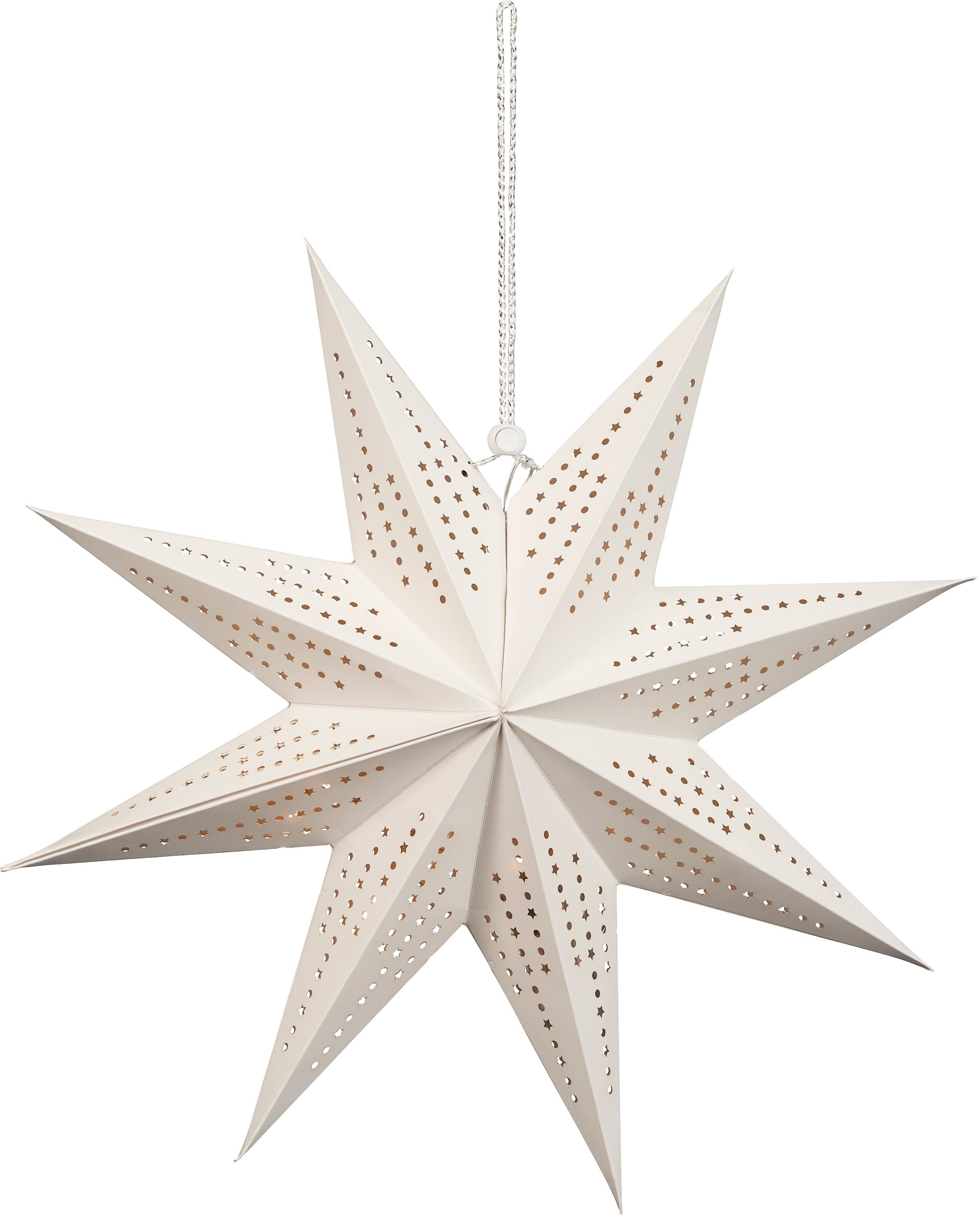 BONETTI LED Stern Weihnachtsstern, LED fest integriert, Warmweiß, Ø ca. 45  cm, Papierstern, mit 9 Spitzen, Weihnachtsdeko | Beleuchtete Weihnachtssterne