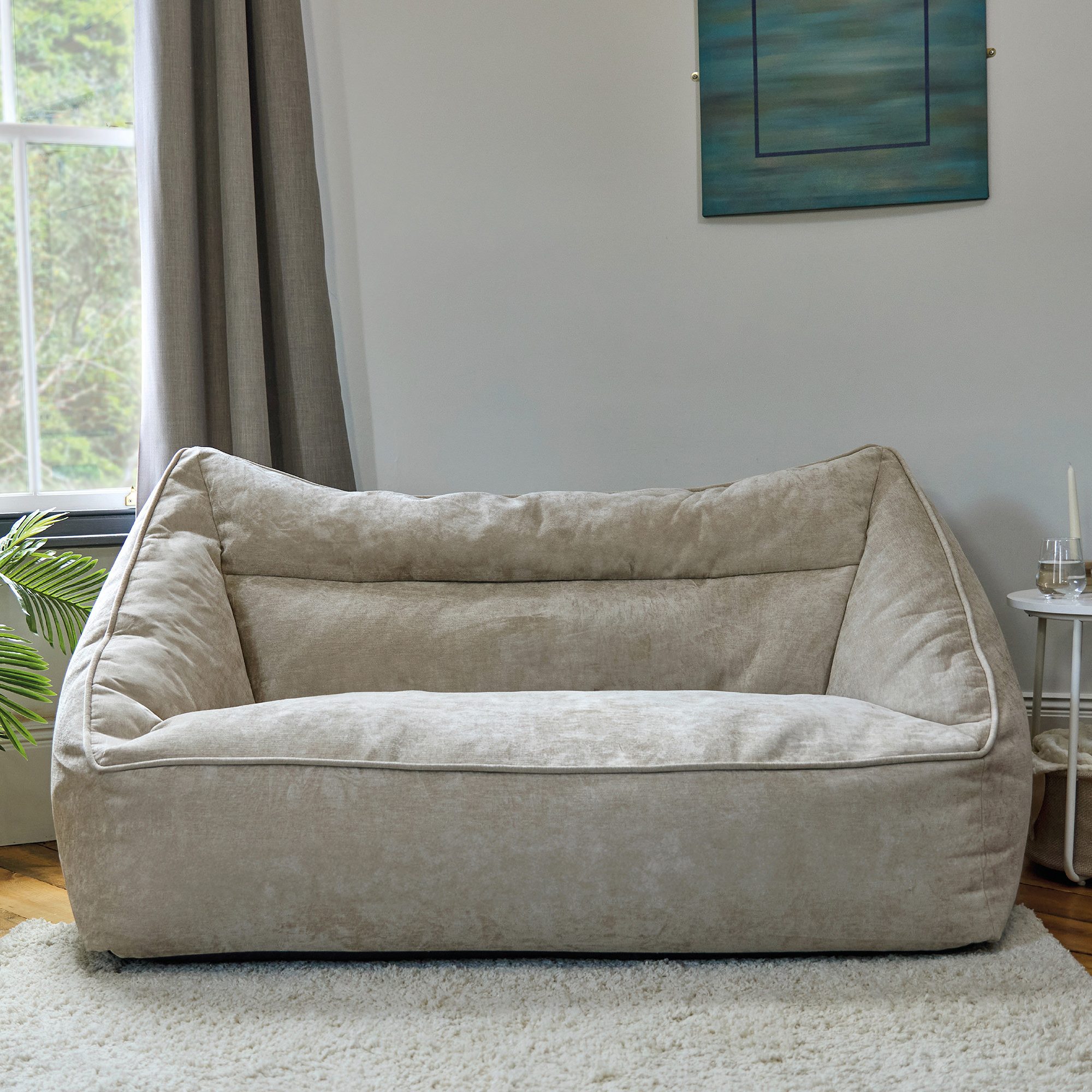 icon Sitzsack Sofa aus Chenille „Cecilia", Made in Germany, für Erwachsene, XXL Sitzsack