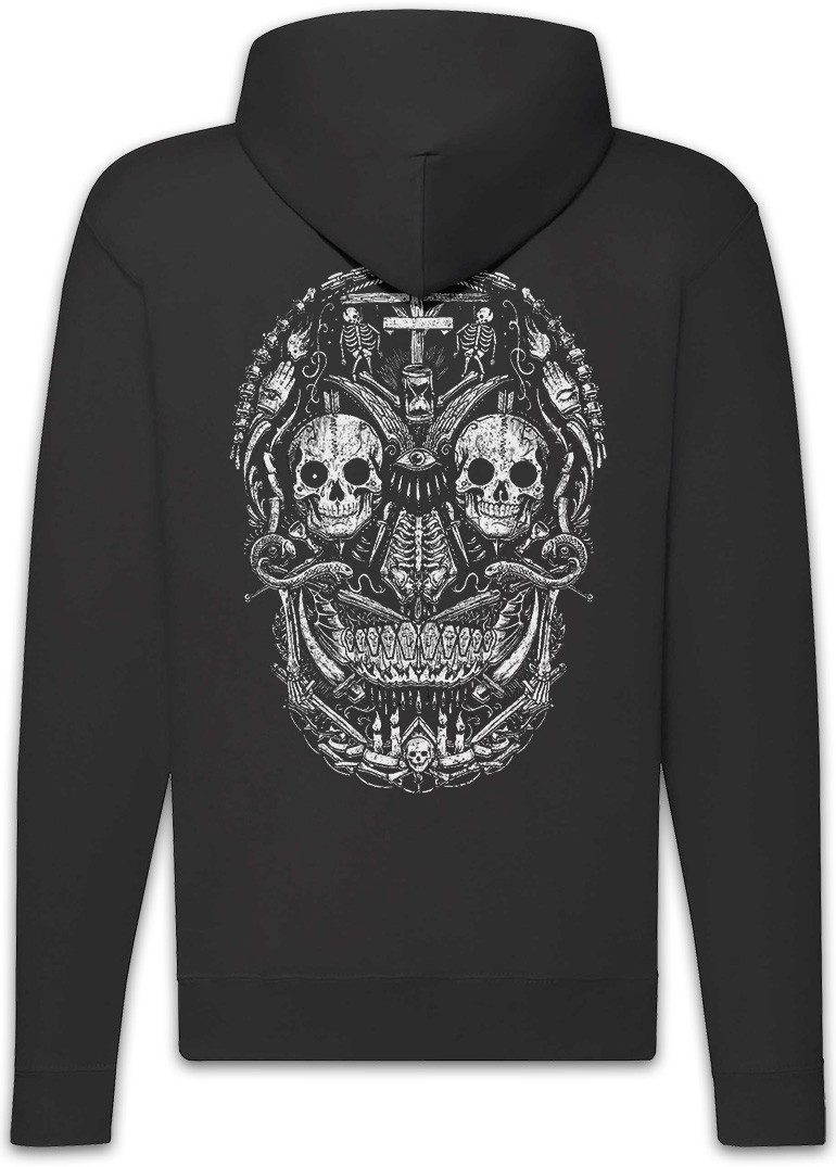 Urban Backwoods Sweatjacke Mexican Skull I Zipper Hoodie Schädel Sugar Gang Latino Mexico Tattoo (1-tlg) Bande Sugar Latin Art