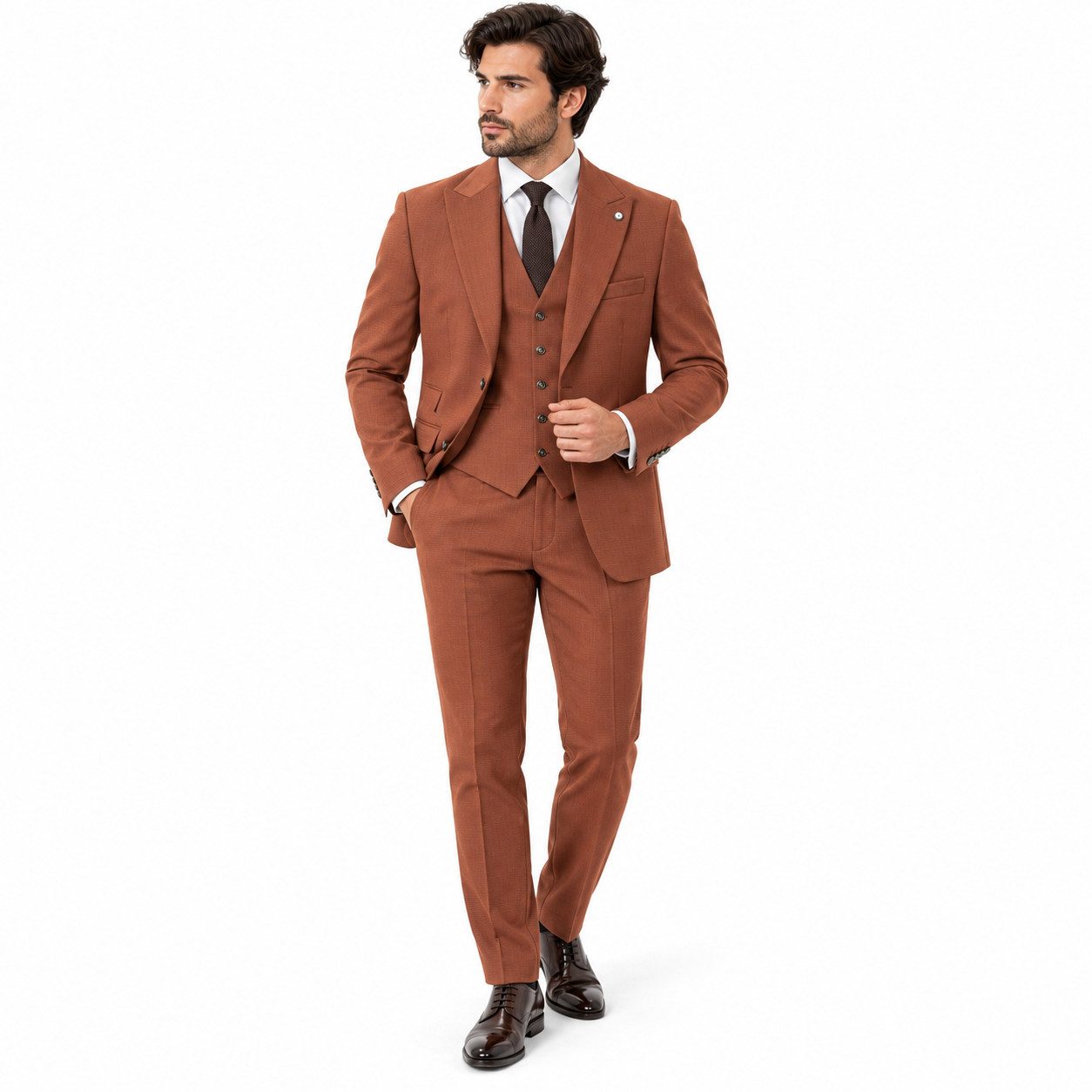 Guild Clothing Anzug 3-teilig Herren Hochzeitsanzug Slim Fit Festanzug (Anzughose & Sakko & Weste, 3-tlg., Anzug Set) Sakko, Weste & Hose – Businessanzug, Hochzeitsanzug, Festanzug