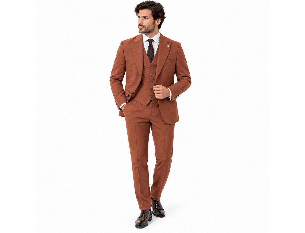 Guild Clothing Anzug 3-teilig Herren Hochzeitsanzug Slim Fit Festanzug (Anzughose & Sakko & Weste, 3-tlg., Anzug Set) Sakko, Weste & Hose – Businessanzug, Hochzeitsanzug, Festanzug