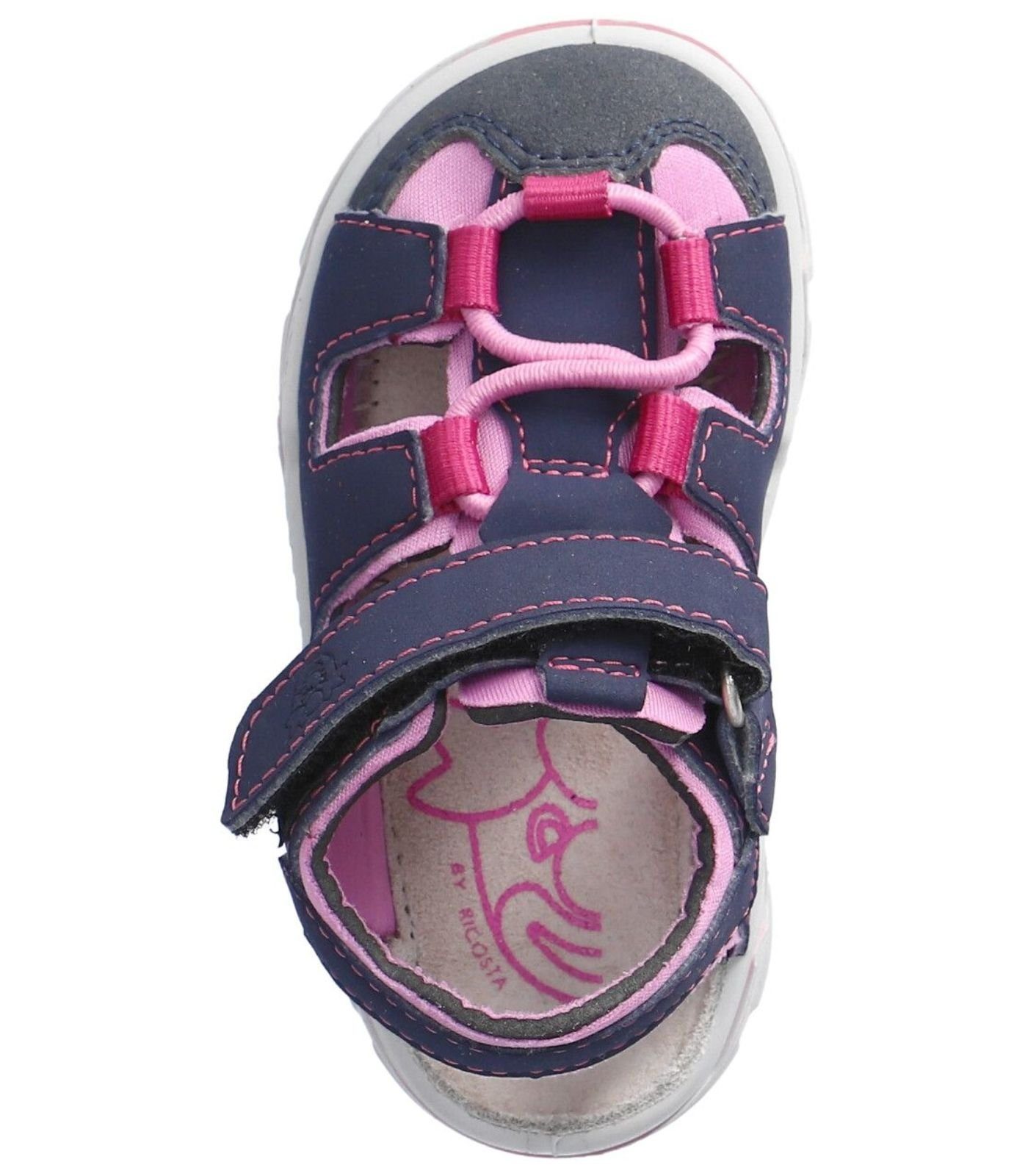 Pepino Blau Pink Sandalen Lederimitat/Textil Riemchensandalette