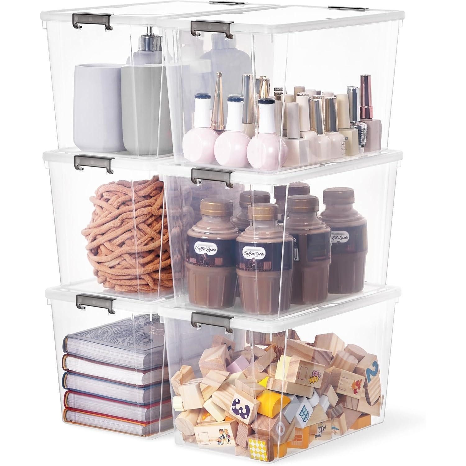 Küchenorganizer-Set Aufbewahrungsbox Stapelbox Kunststoff Deckel 6 Pack 6.5L 6er-set