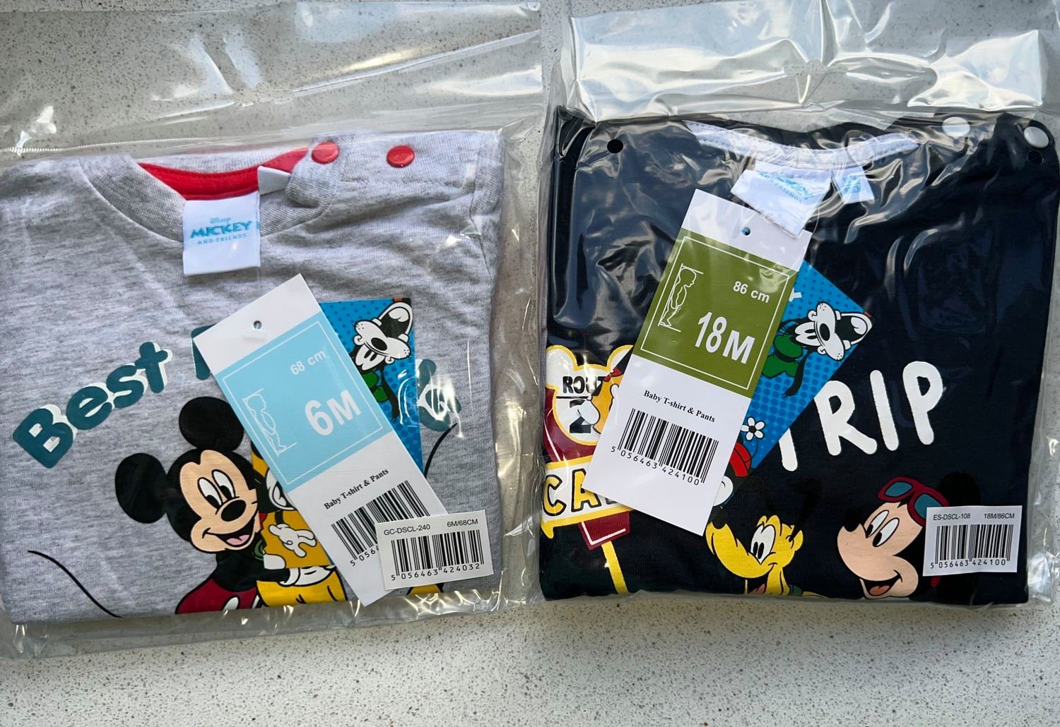 Disney Baby Strampler Mickey Mouse 2x Set Baby Body + Hose 4 Teile 62 68 80 86 92