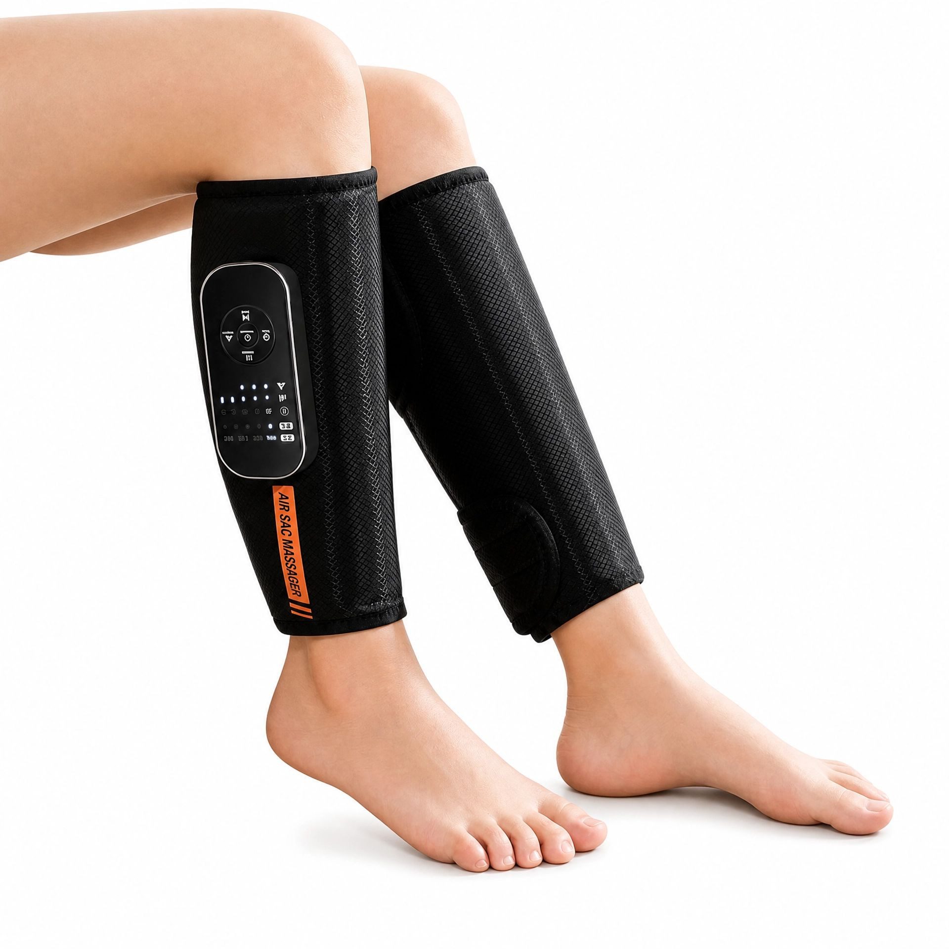 BBG Massagegerät Wadenmassagegerät 2er-Set mit Wärme, Luftkompression und Vibration, 5 Intensitätsstufen, 3 Temperaturstufen, LCD-Display, kabellos, für Waden und Beine