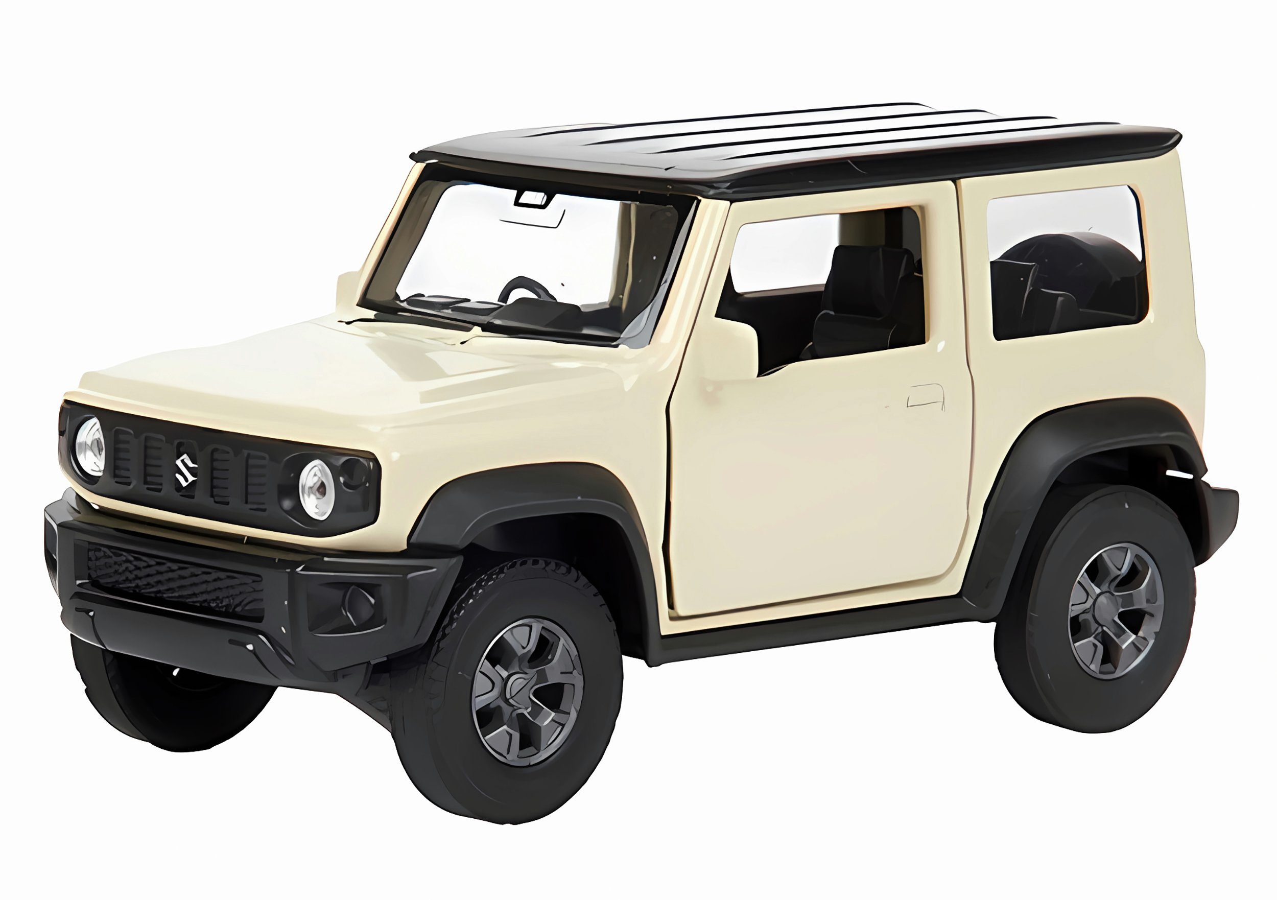 Welly Modellauto SUZUKI JIMNY Modellauto 11cm aus Metall Modell Auto 13 (Creme), Spielzeugauto Spielzeug Kinder Geschenk