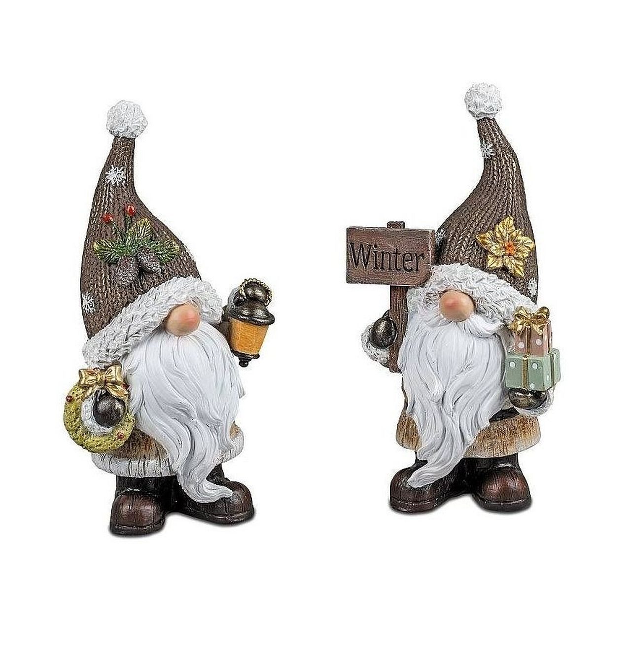 formano Dekofigur Wichtelpaar in zwei Farbausführungen wählbar 23cm hoch (Spar-Set, 2er-Set in gewählter Farbe)
