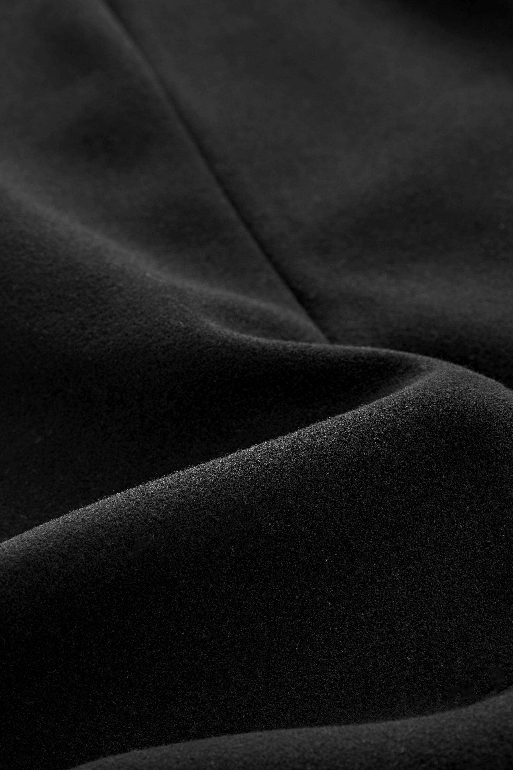 Next Kurzmantel Epsom-Mantel Black (1-tlg) Zweireihiger