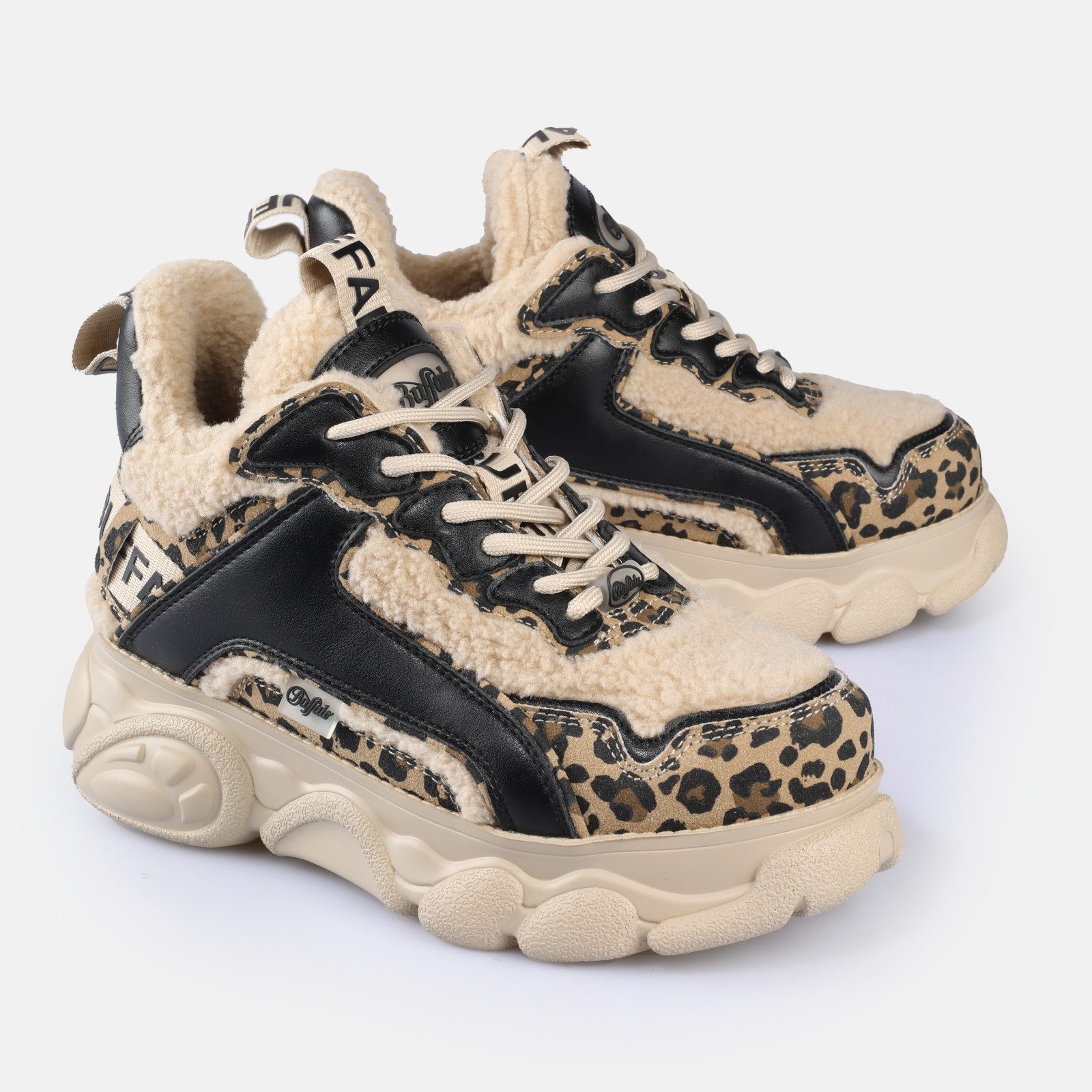Buffalo CLD CHAI WARM Plateausneaker Freizeitsneaker, Schnürschuh, Halbschuh mit Logoschriftzug