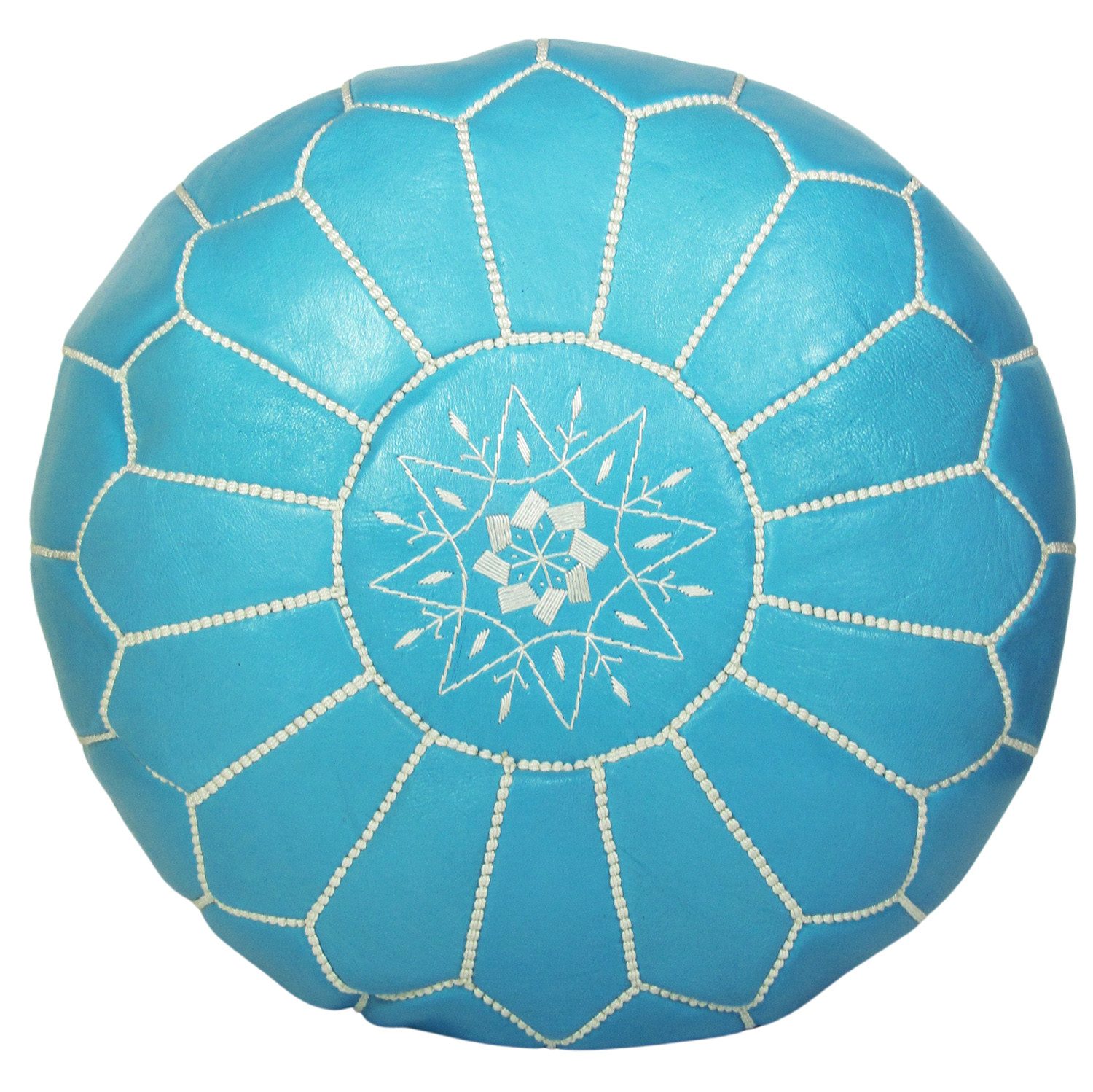 ALMADIH Pouf Leder Pouf Marokkanischer Echtleder Handarbeit Sitzsack
