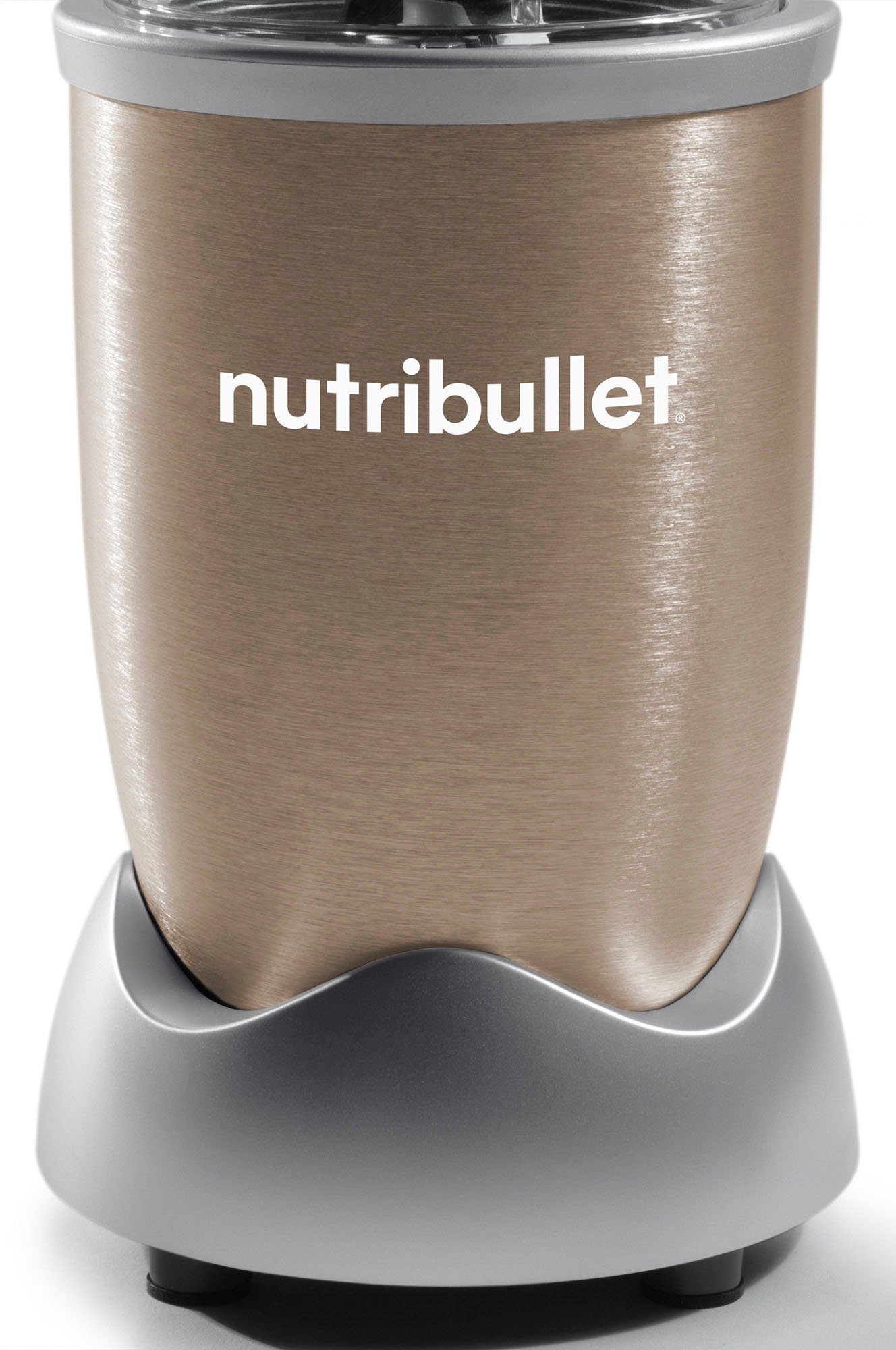 nutribullet Standmixer Pro NB907CP - kompakter Mixer, 900W, 2 Mixbecher(700+925ml),Champagner, 900 W, Drücken, drehen, mixen; starker Motor;Becher+Zubehör spülmaschinenfest
