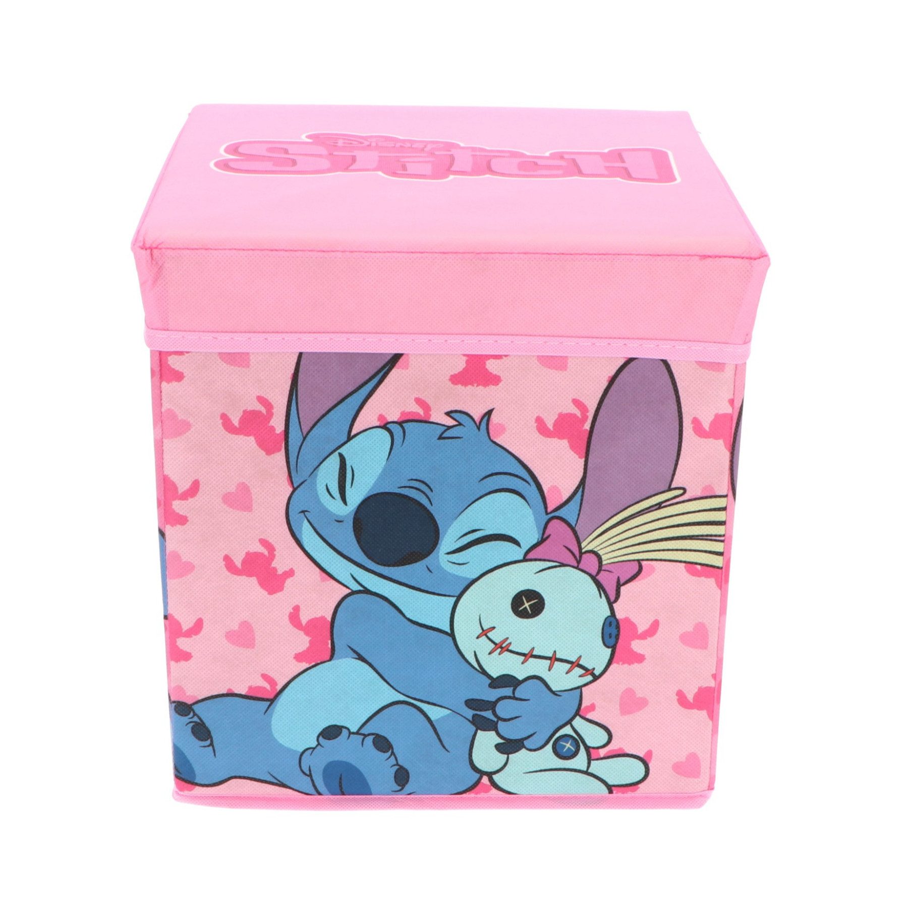 Lilo & Stitch Faltbox Lilo & Stitch Spielzeugkiste Aufbewahrungsbox Sitz Hocker rosa 30 cm