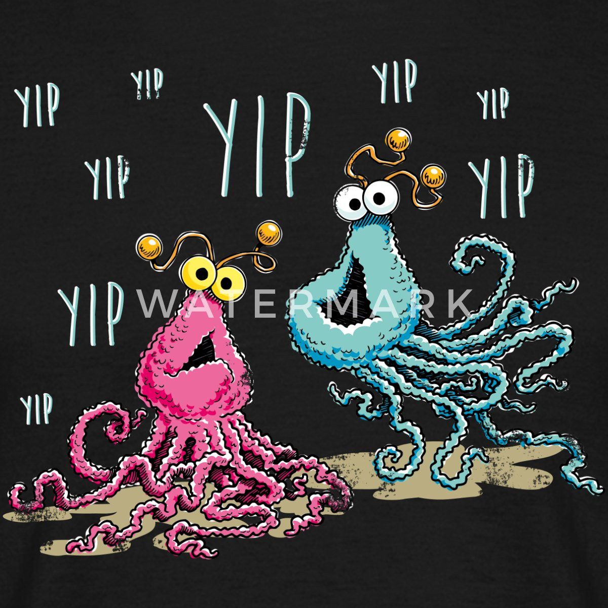 Spreadshirt T-Shirt Sesamstraße Yip Yip Alien Männer T-Shirt (1-tlg)