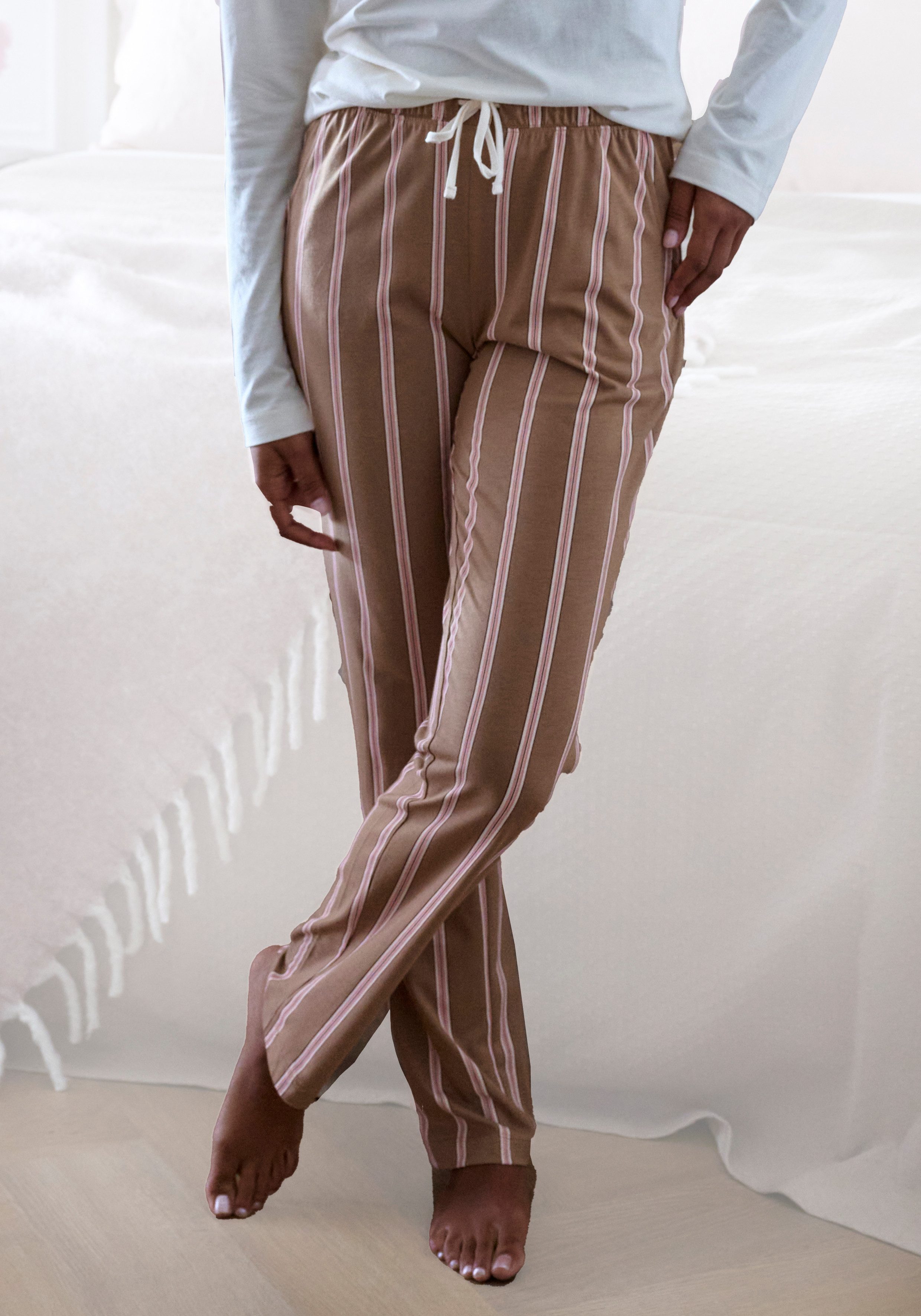 LASCANA Pyjamahose mit Druck günstig online kaufen