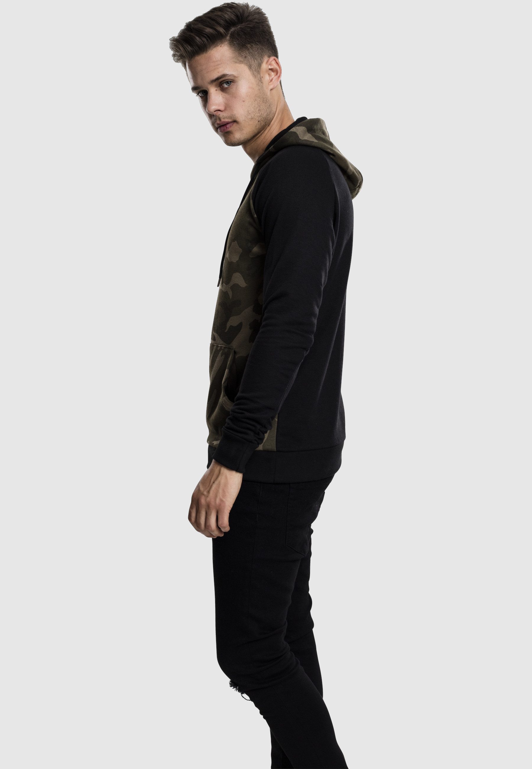 URBAN CLASSICS Sweatshirt Urban Classics Herren Camo Contrast Raglan Hoody (1-tlg)