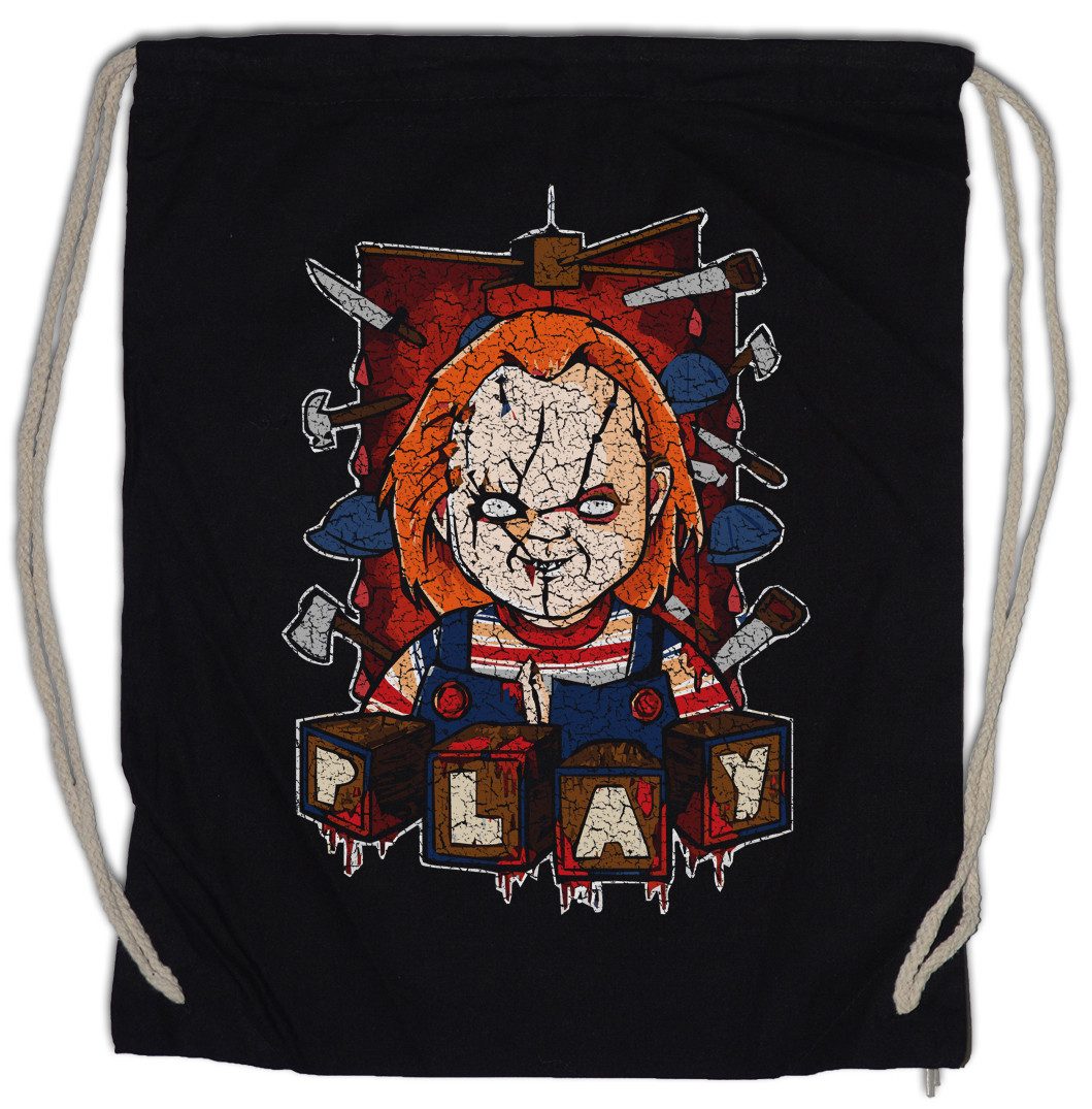 Urban Backwoods Turnbeutel Play Doll Turnbeutel Halloween Blood Bloody Chucky Child's Blut Horror (1-tlg), Mörderpuppe Splatter Gore 80s
