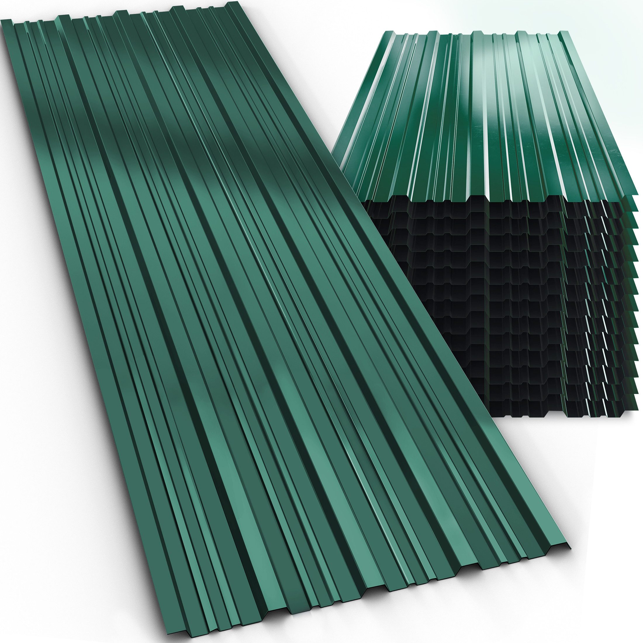Gardebruk Wellplatte, 14x Trapezblech 110x46cm = 7m² Verzinkt Rostresistent Wetterfest