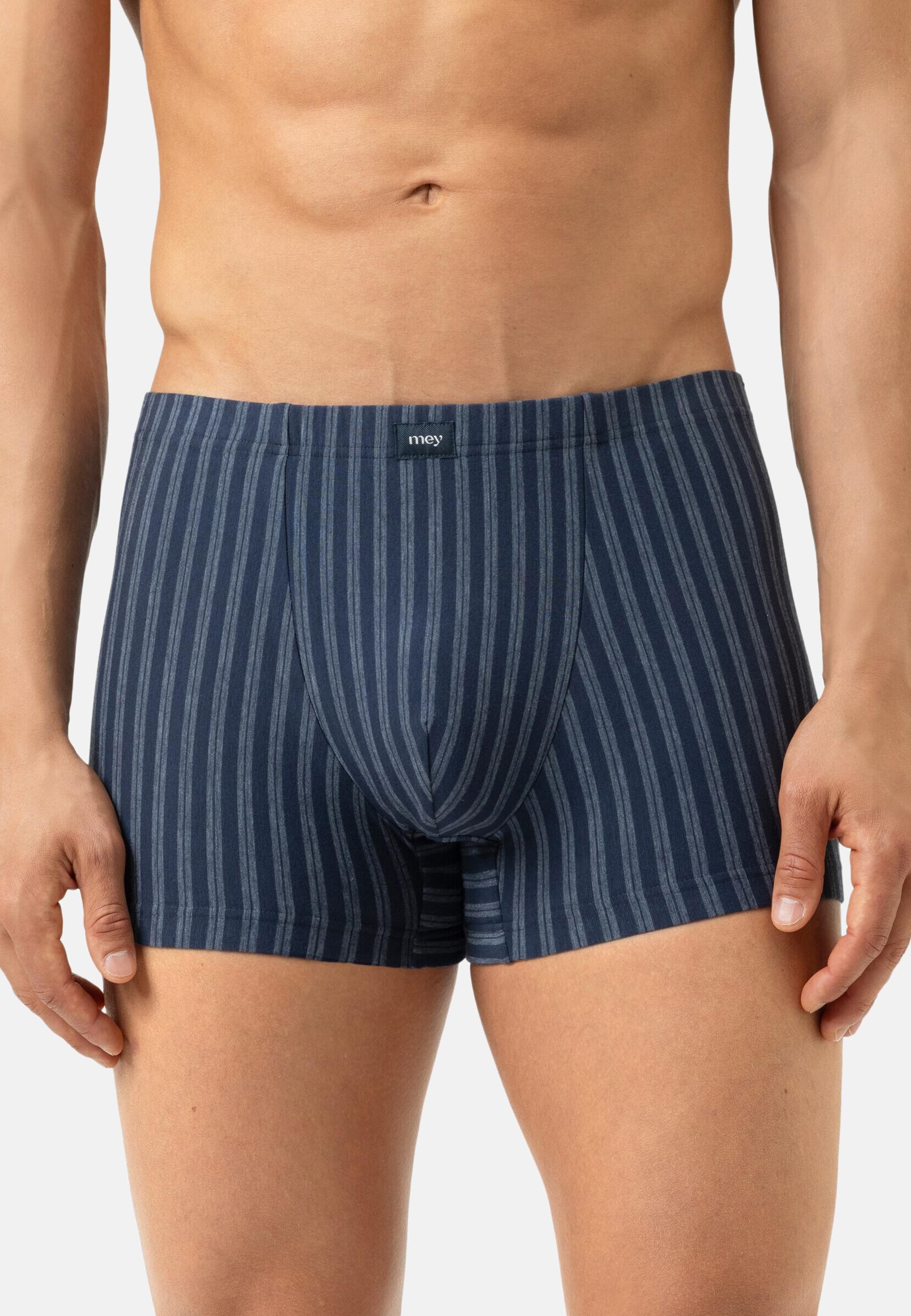 Mey Retro Boxer 2er Pack Denim Stripes (Spar-Set, 2-St) Retro Short / Pant - Baumwolle - ohne Eingriff - Atmungsaktiv