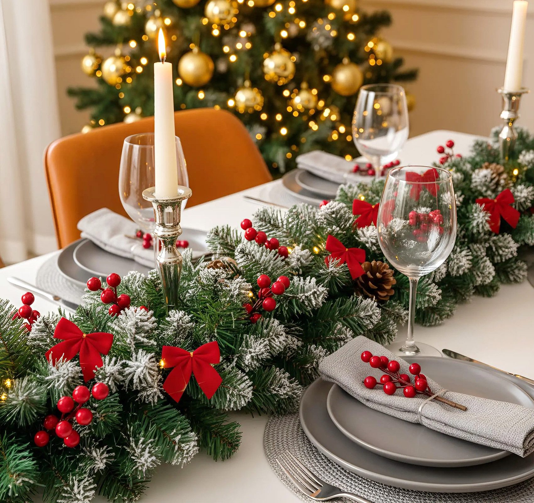 Kunstgirlande Weihnachtsgirlande 2.7M, Weihnachtsgirlande mit Beleuchtung, günstig online kaufen