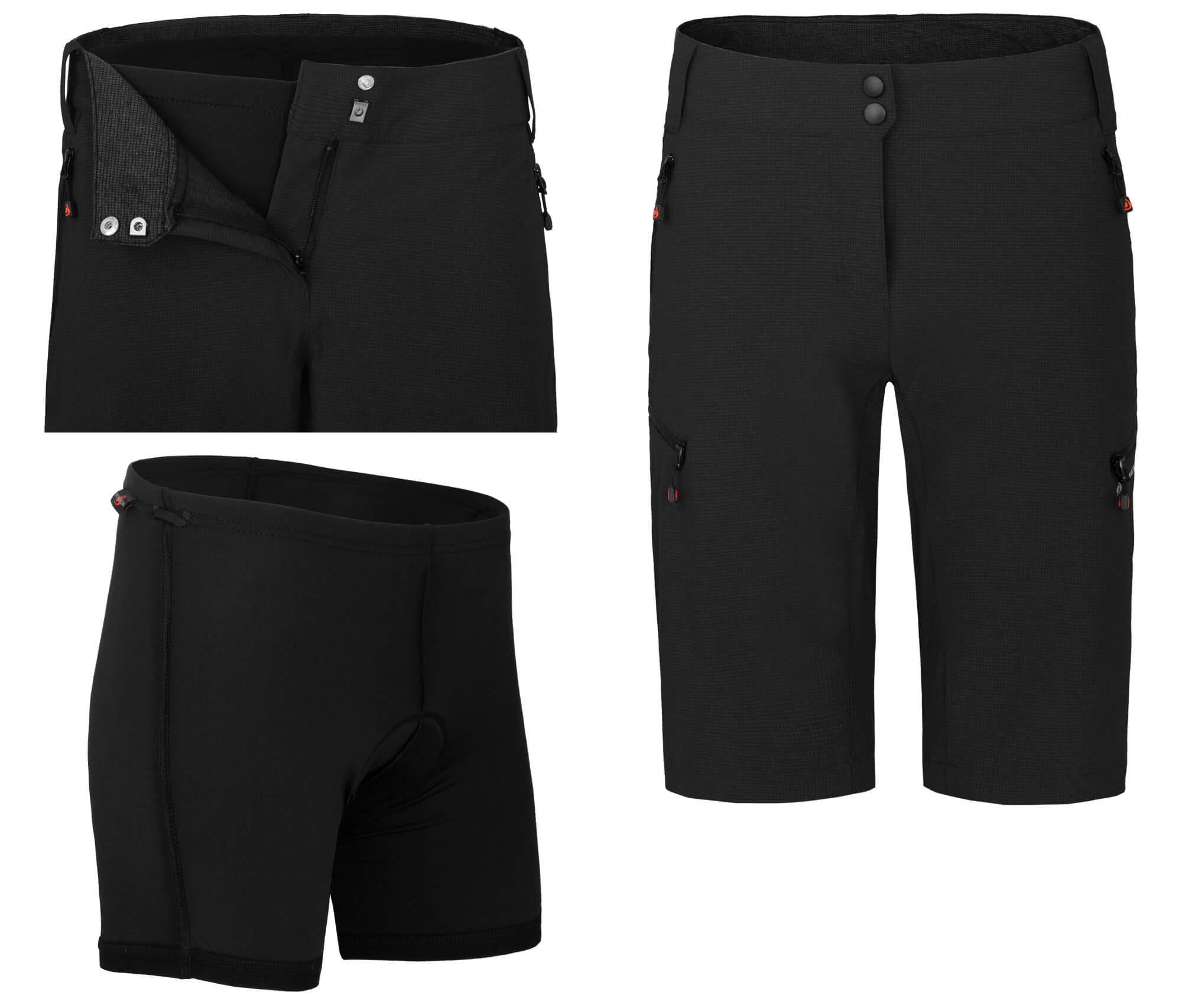 Bergson Fahrradhose VINA Bermuda Damen 2in1 Radshorts (mit gepolsterter Innenhose), robust, elastisch