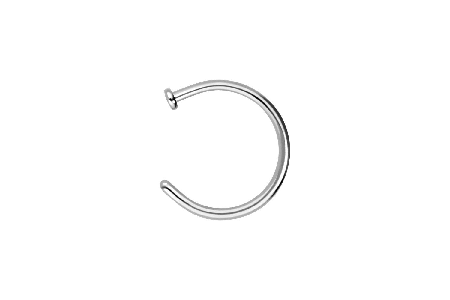 PIERCINGLINE Nasenpiercing Chirurgenstahl Nasenring offen PLATTE (Nasenstecker, 1-tlg)