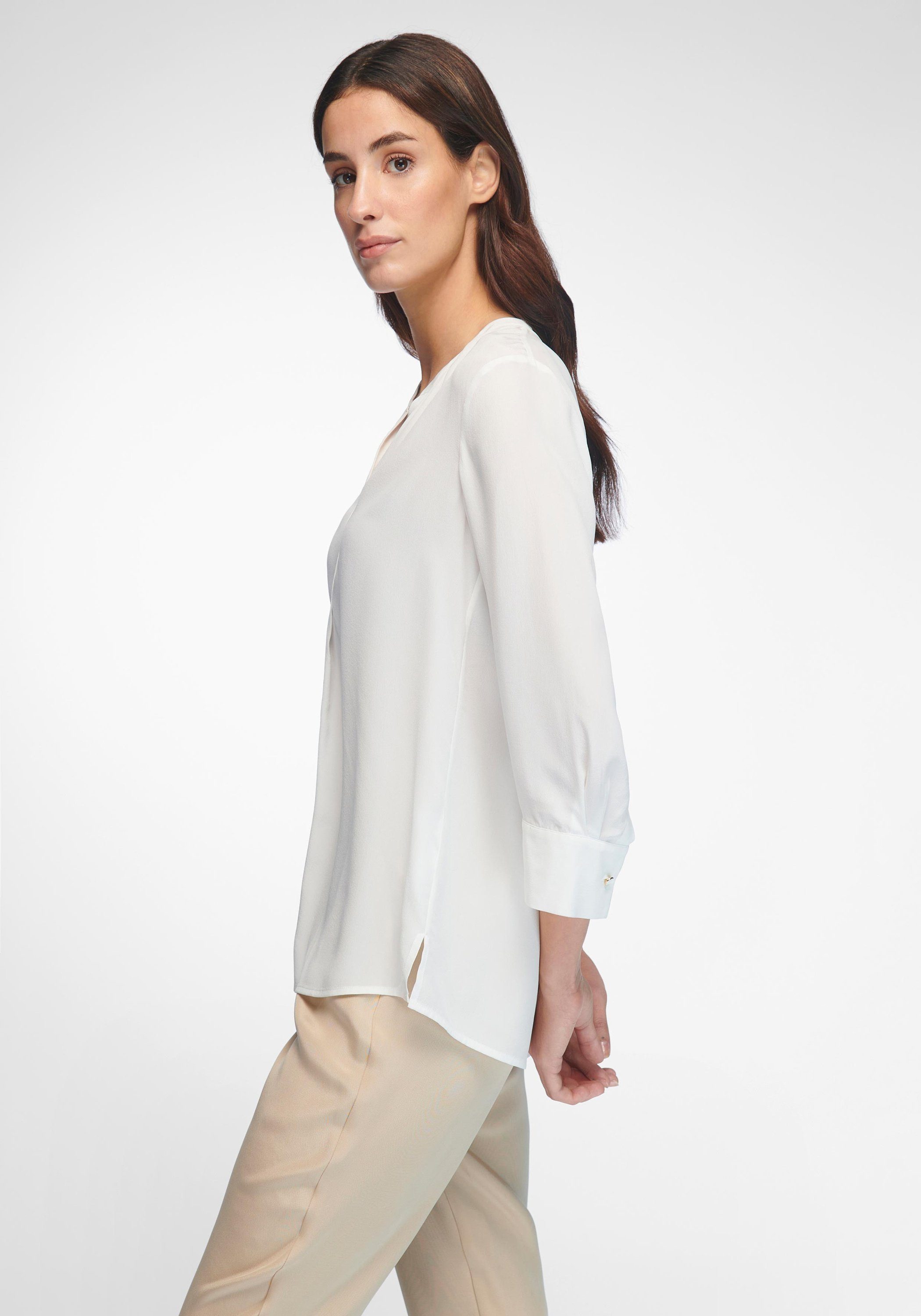 Laura Biagiotti Roma Langarmbluse offwhite silk