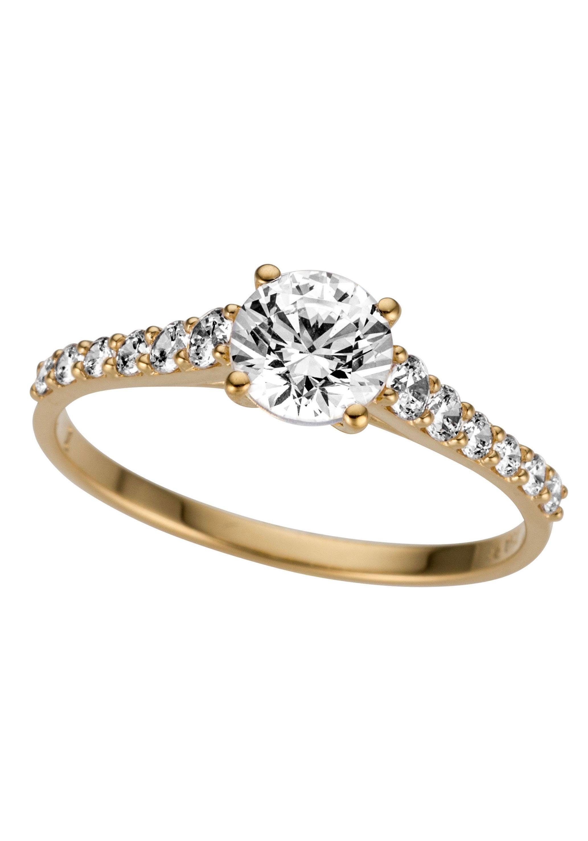 Firetti Goldring Schmuck Geschenk Gold 333 Damenring Goldring, mit Zirkonia (synth)