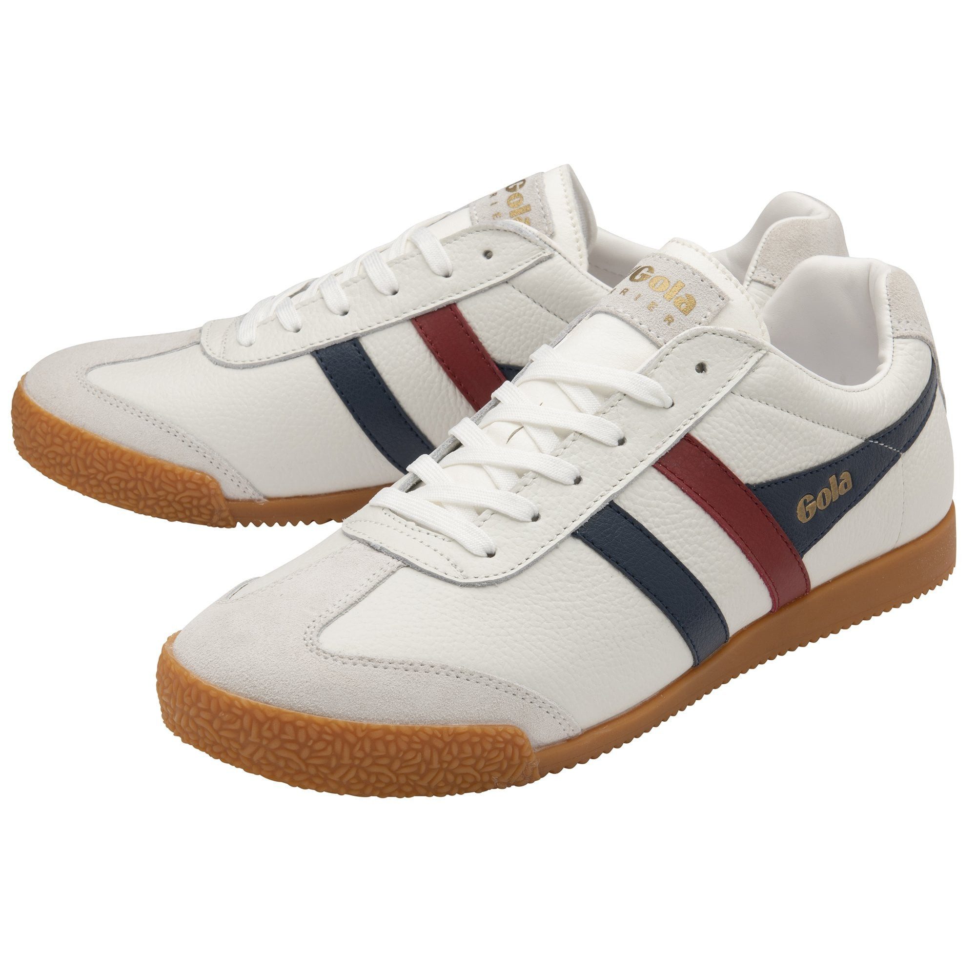 Gola Harrier Leder weiss/navyblau/rot Herren Sneaker günstig online kaufen