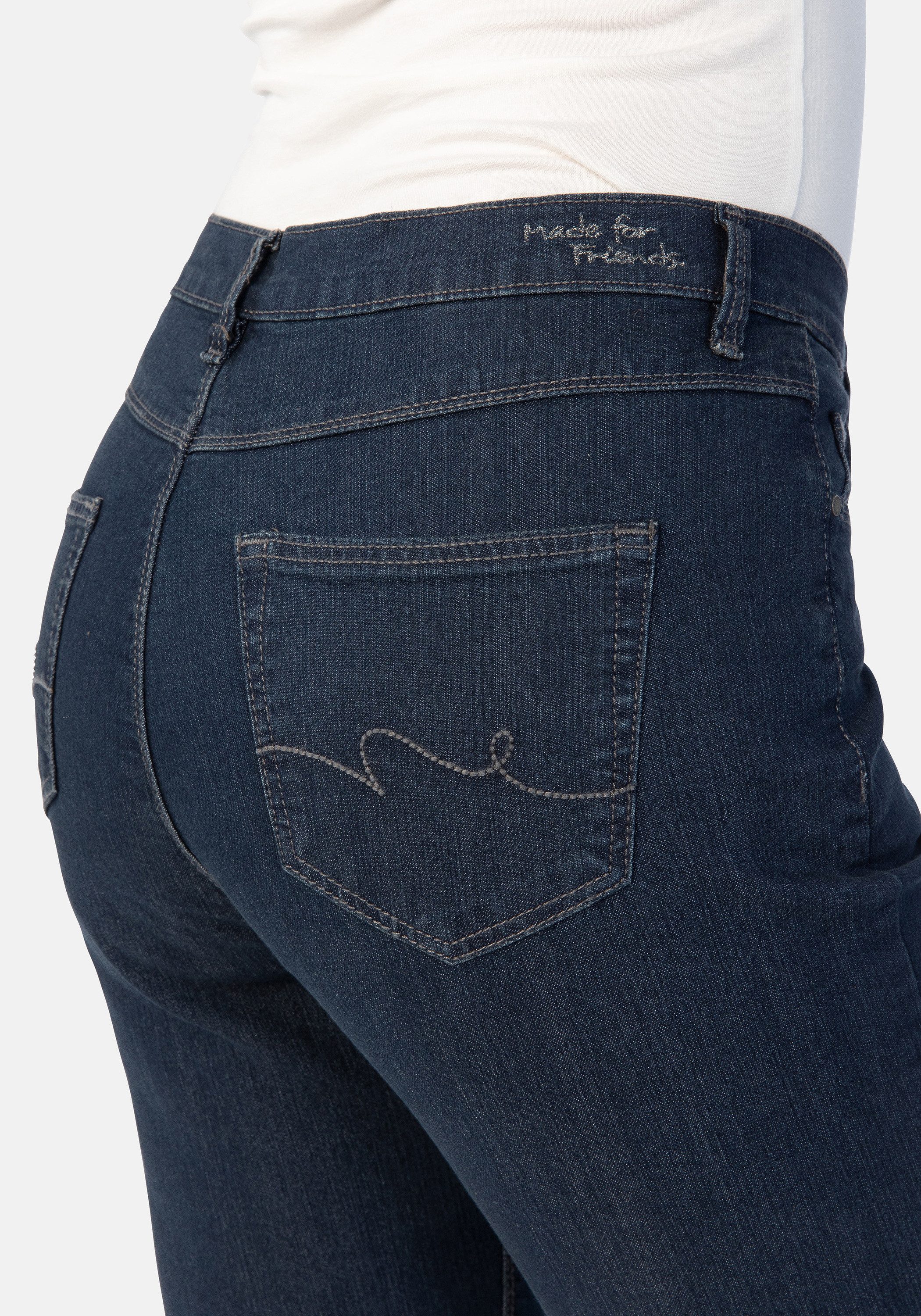 STOOKER WOMEN 5-Pocket-Jeans Nizza Denim Tapered Fit Jeans Tapered Fit Casual Clean Wash Denim Jeans für Damen