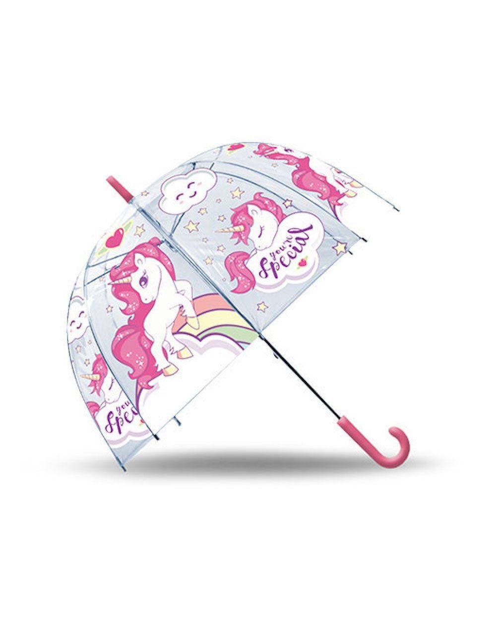 Kids Euroswan Stockregenschirm Einhorn Regenschirm Einhorn auf einer Wolke  Durchmesser 74cm