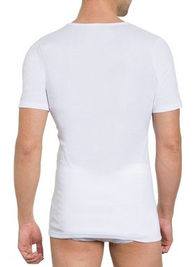 HAASIS Bodywear 1919 Unterziehshirt Herren Shirt 77201153-weiß (Packung, 2-St., 2er Pack) Optimale Passform, pflegeleicht, formbeständig, strapazierfähig